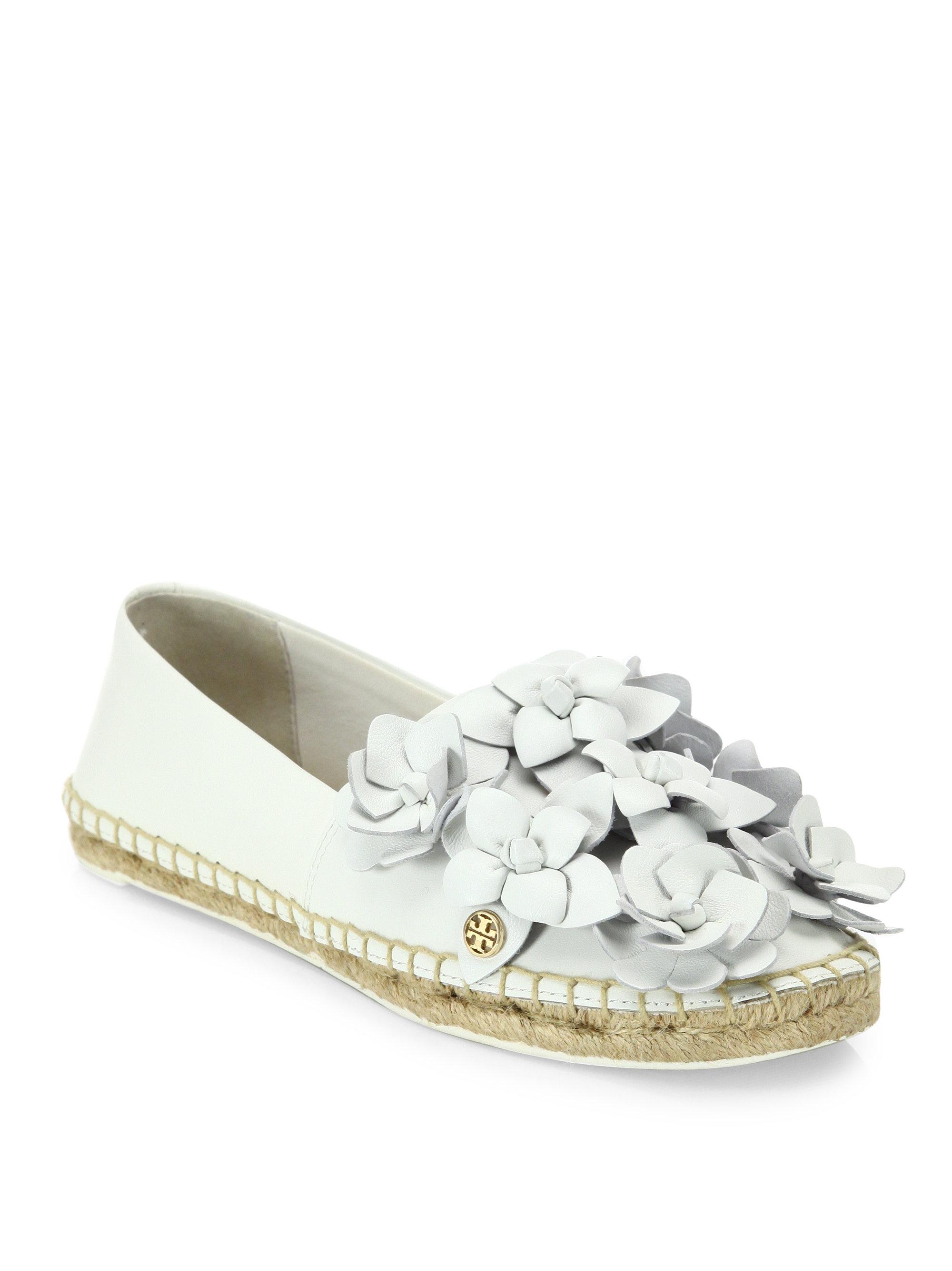 tory burch white flats