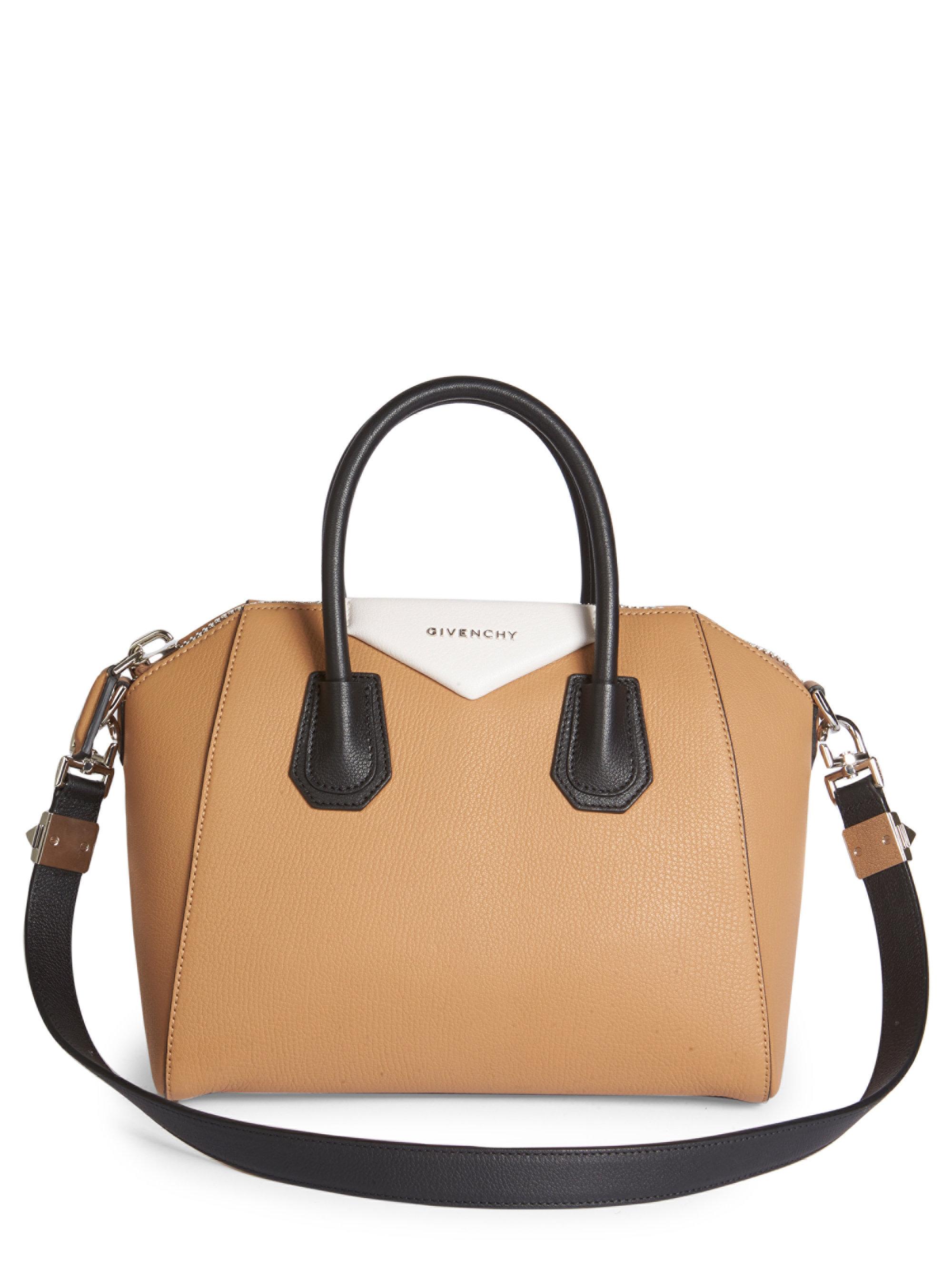 Lyst Givenchy Antigona Small Tri Tone Leather Satchel In Black Gallery Previously Sold At Saks Fifth Avenue Women S Givenchy Antigona