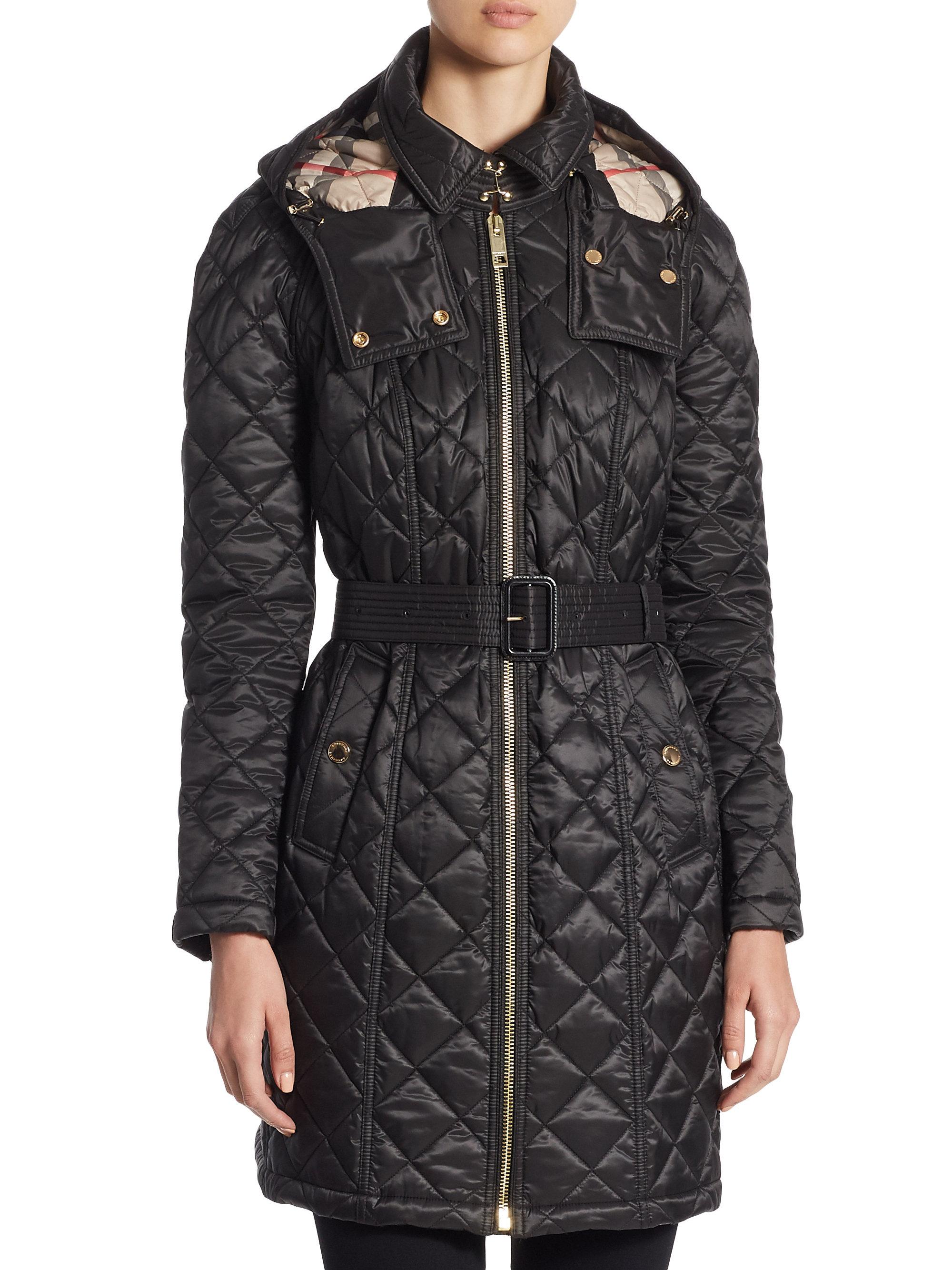 Burberry Baughton Quilted Jacket in Black | Lyst