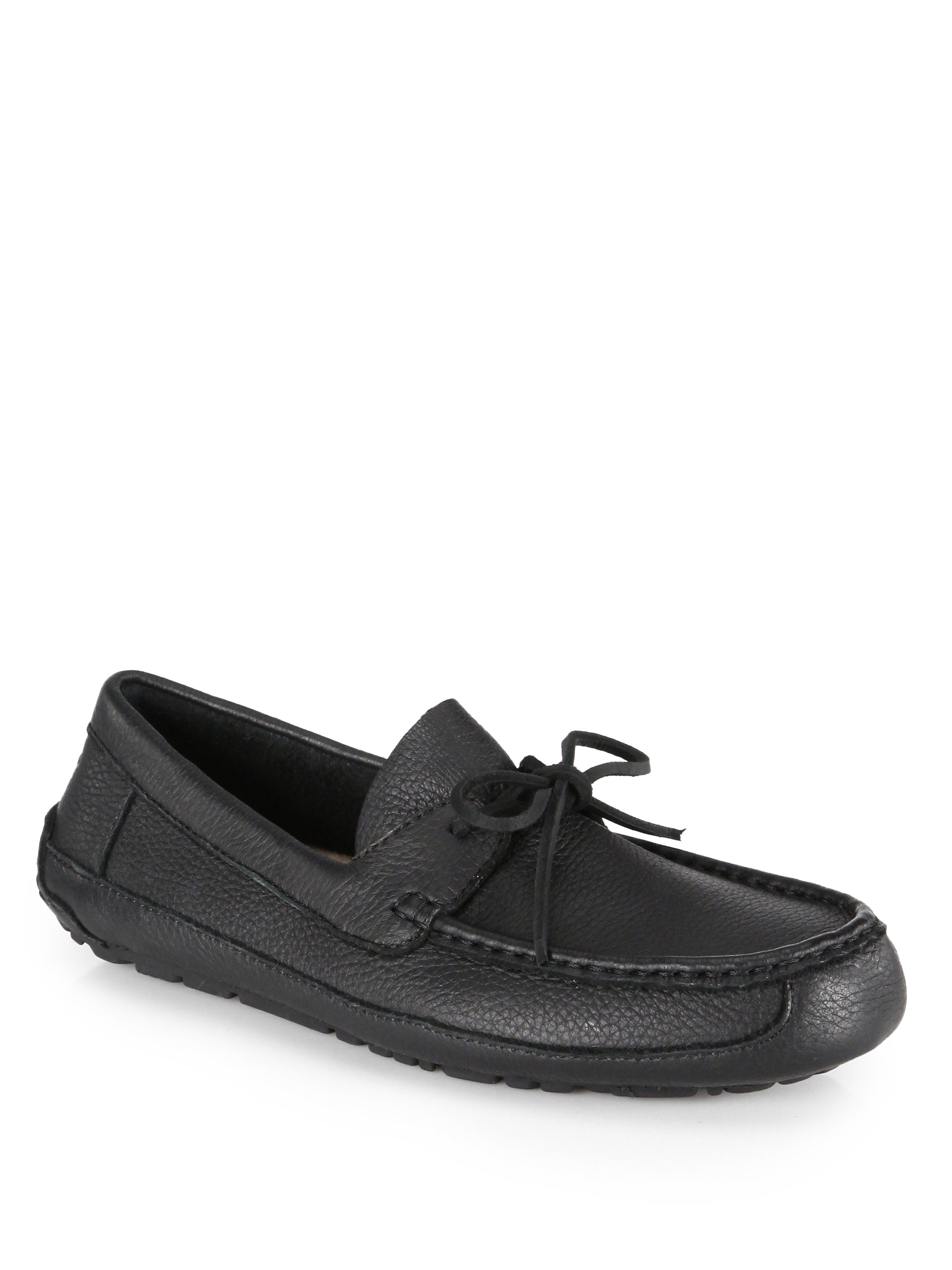 Lyst - Ugg Marlowe Leather Slip-on Drivers in Black for Men