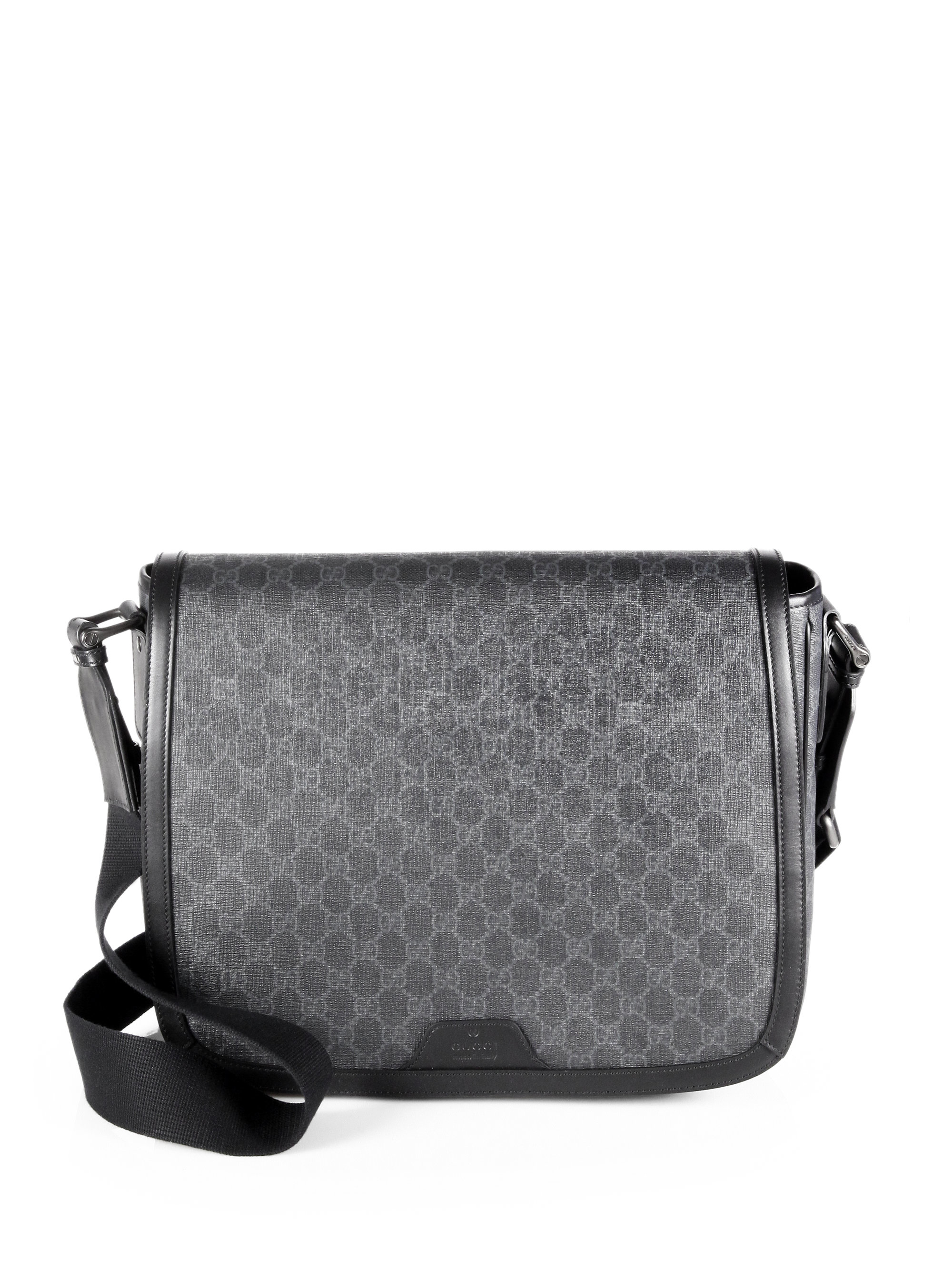 Lyst - Gucci Gg Messenger Bag in Black for Men