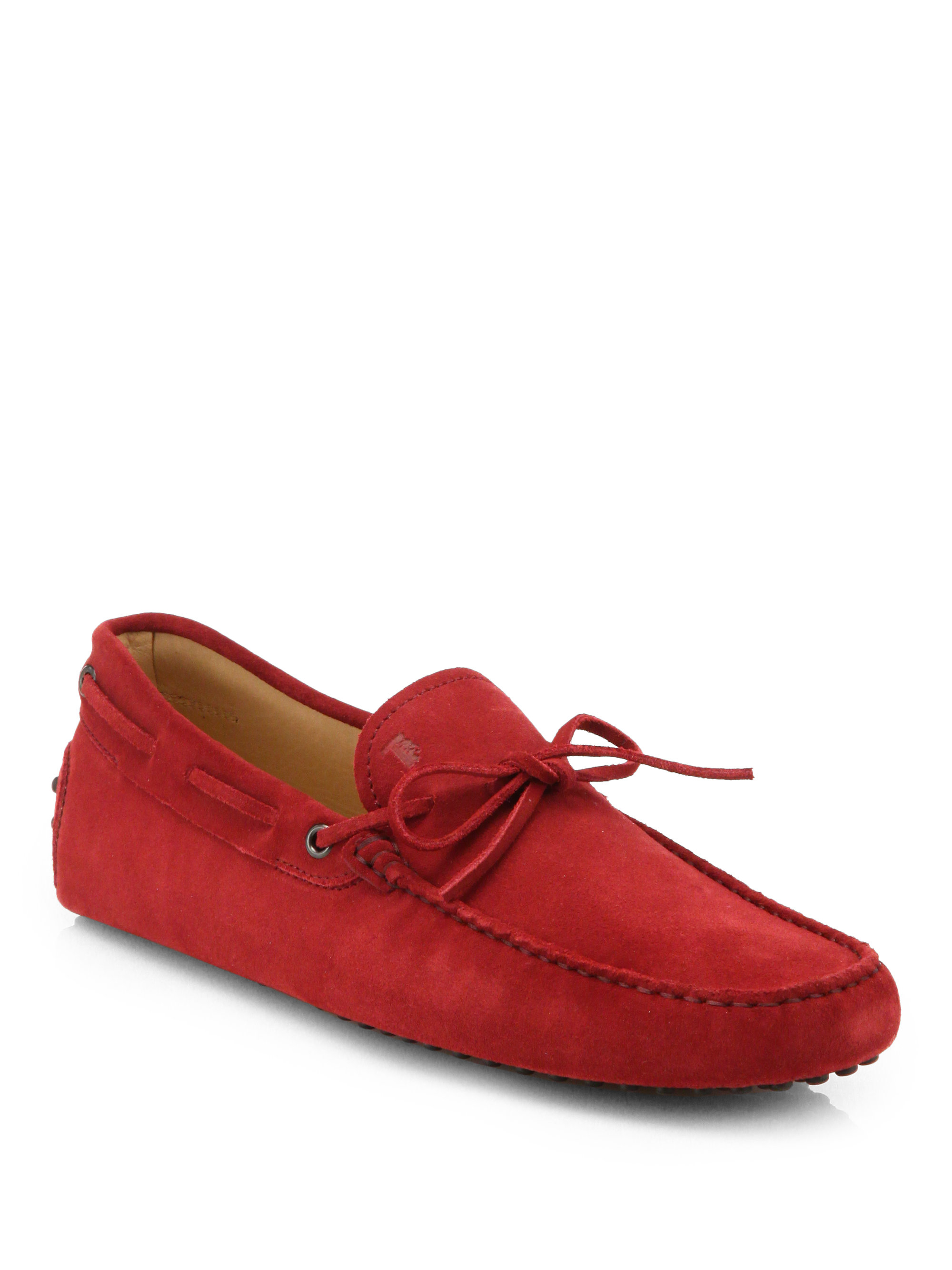 Lyst - Tod'S Gommino Suede Moccasins in Red for Men