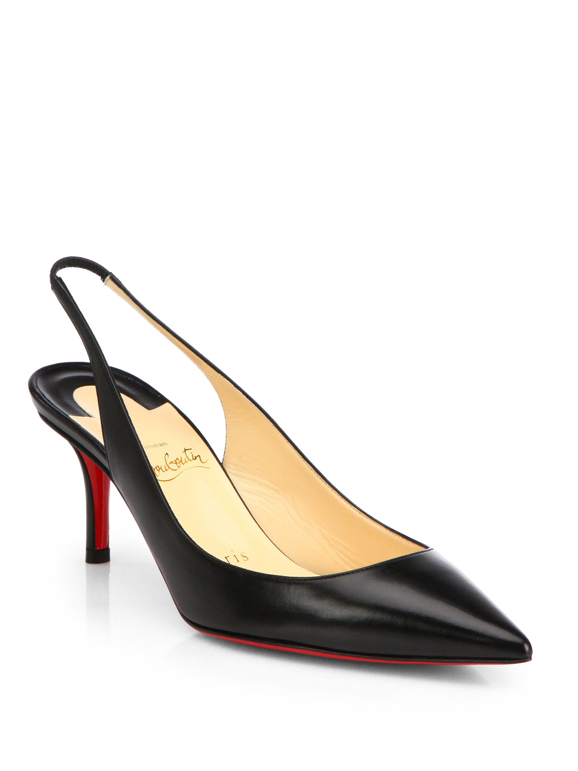 christian louboutin apostrophy kid leather slingback pumps christian louboutin apostrophy kid leather slingback pumps