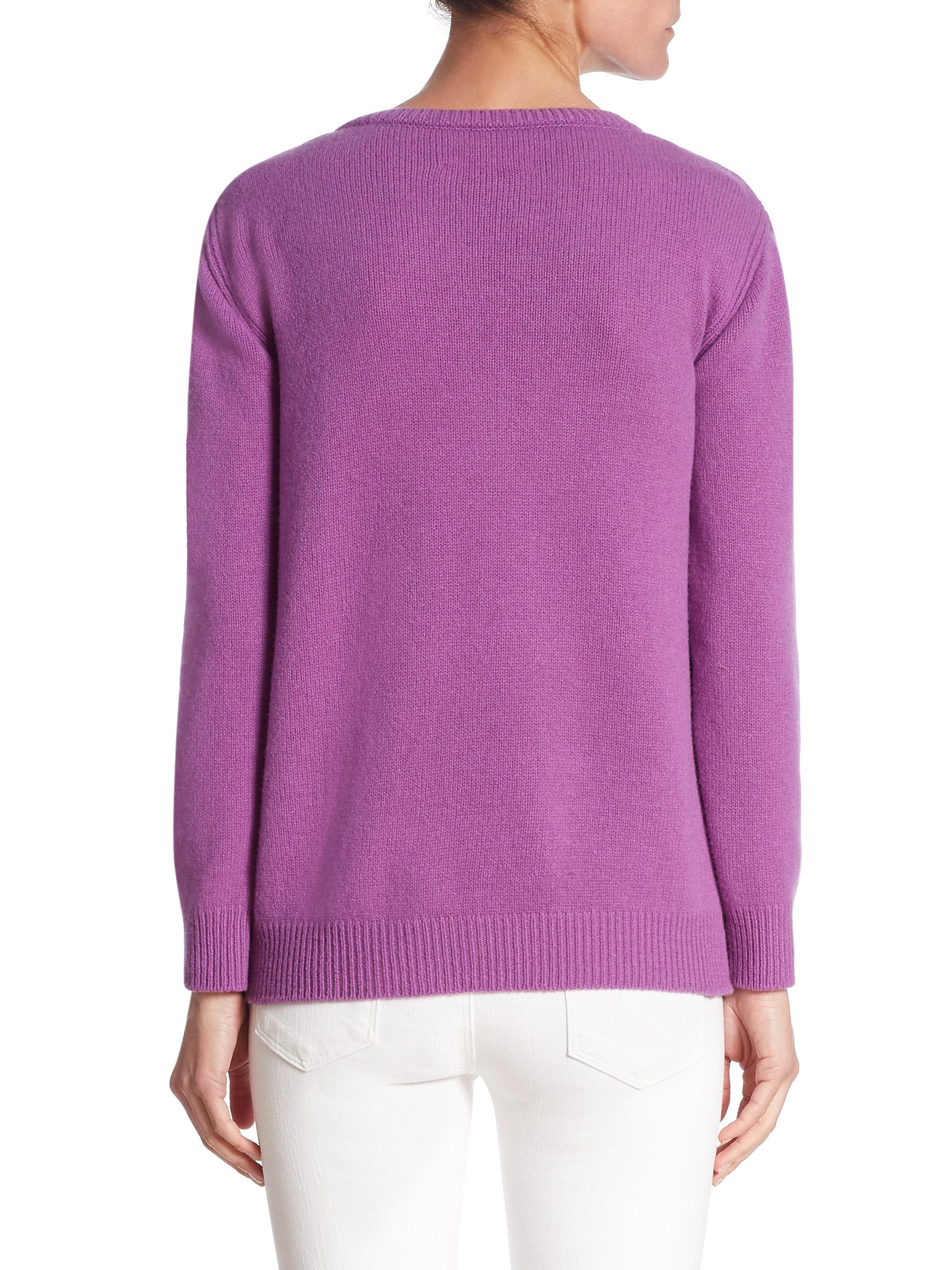 Alberta ferretti Wednesday Wool-blend Sweater in Purple | Lyst