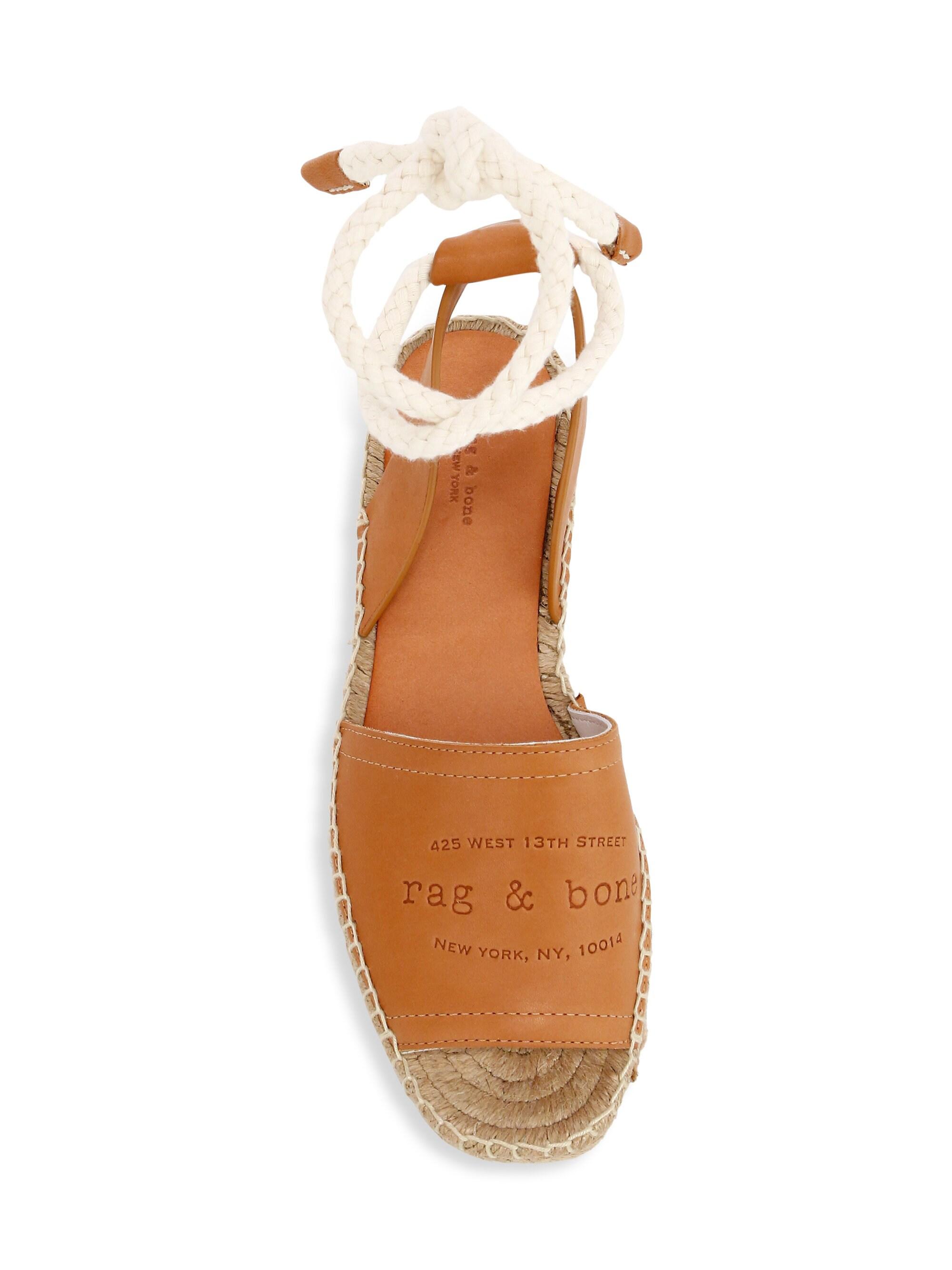 Rag & Bone Estelle Leather Espadrille Slingback Sandals in Brown Lyst