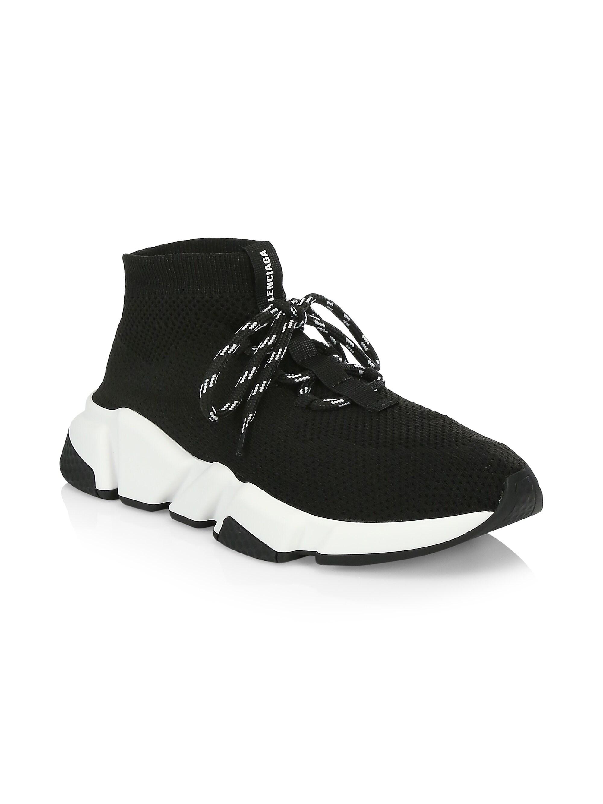 Balenciaga Synthetic Speed Lace-up Sneakers in Black - Lyst