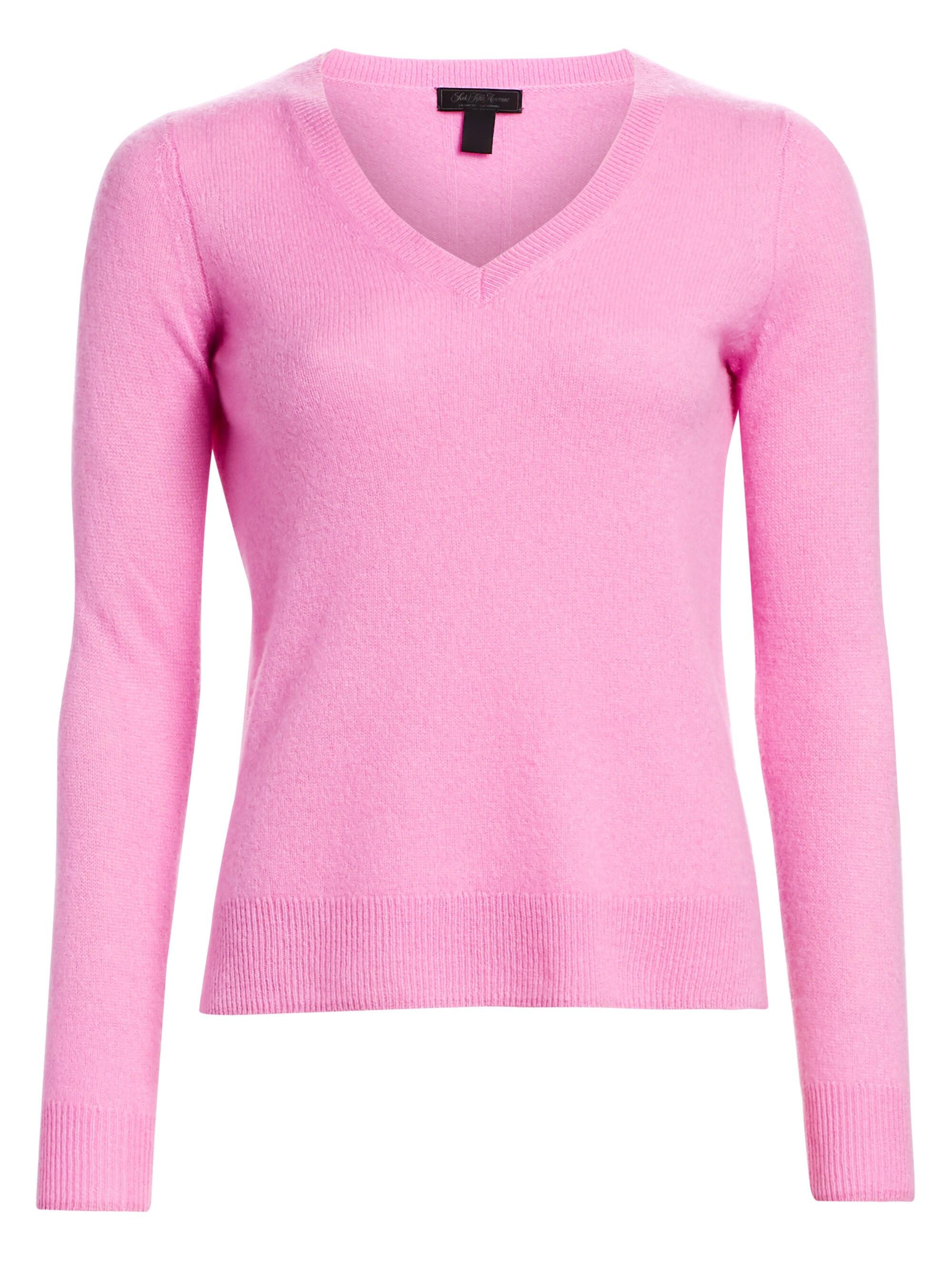 Saks Fifth Avenue Collection Featherweight Cashmere V-neck Sweater in