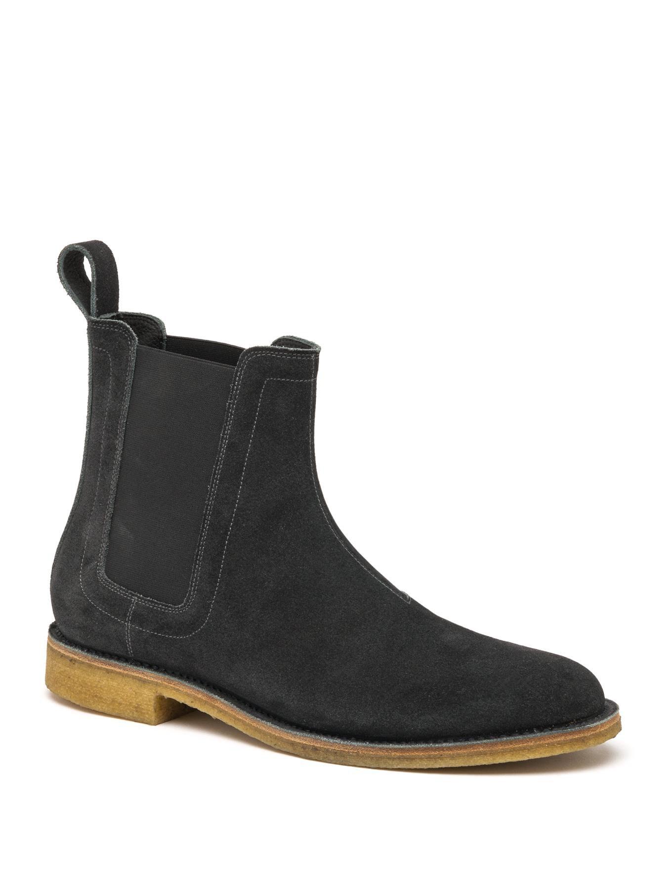 grey suede chelsea boots for men