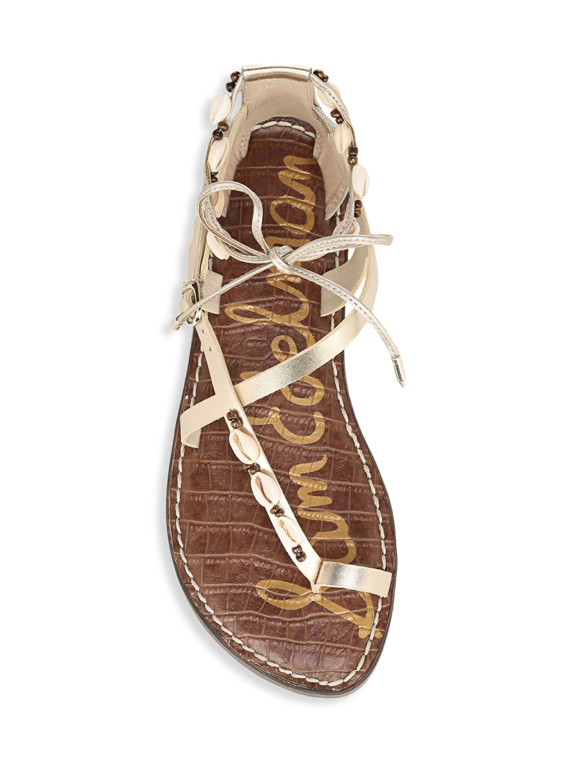  Sam  Edelman  Garten Leather Shell Gladiator Sandals  in 