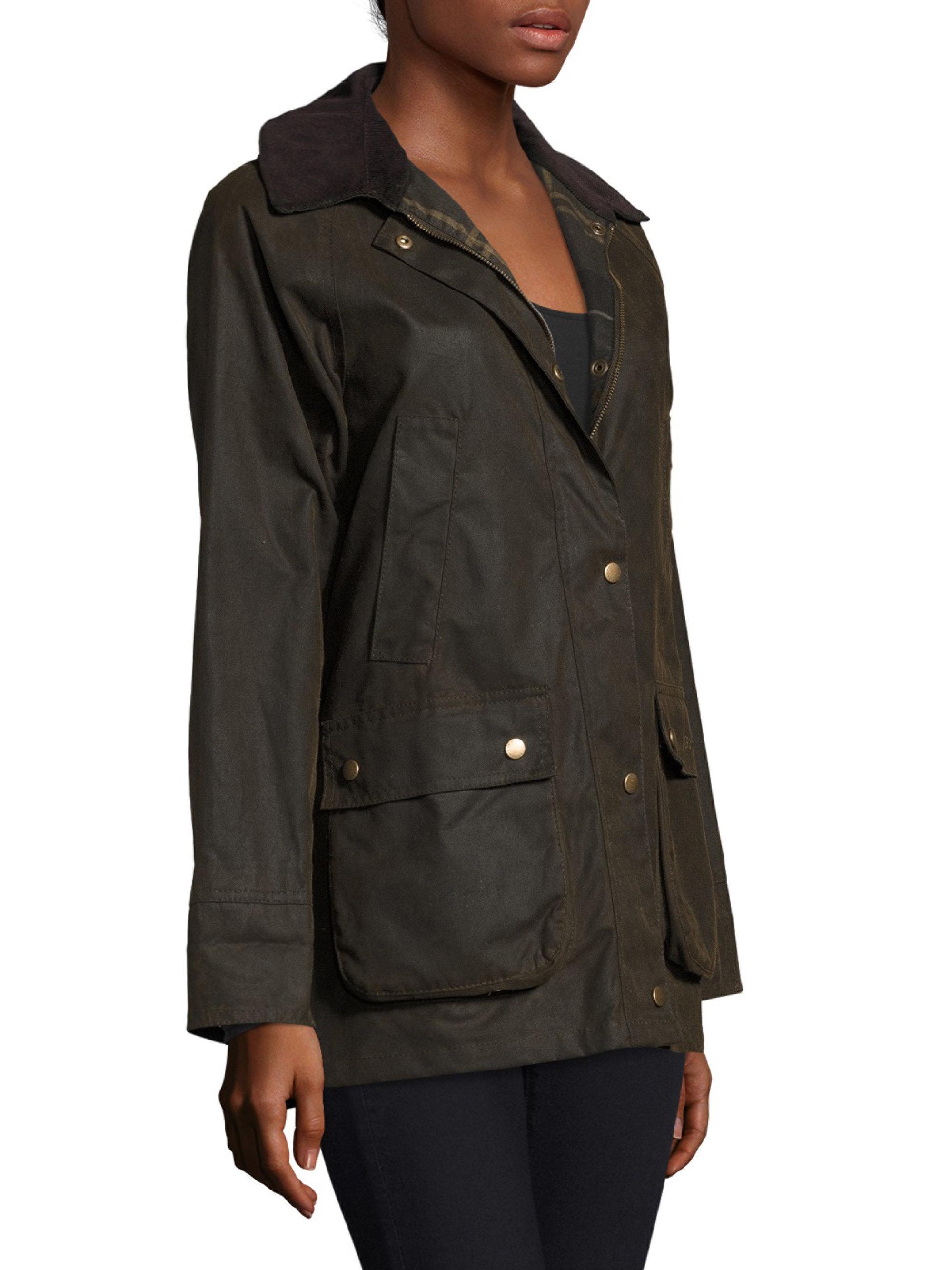 Barbour Acorn Wax Cotton Jacket in Olive (Green) Lyst