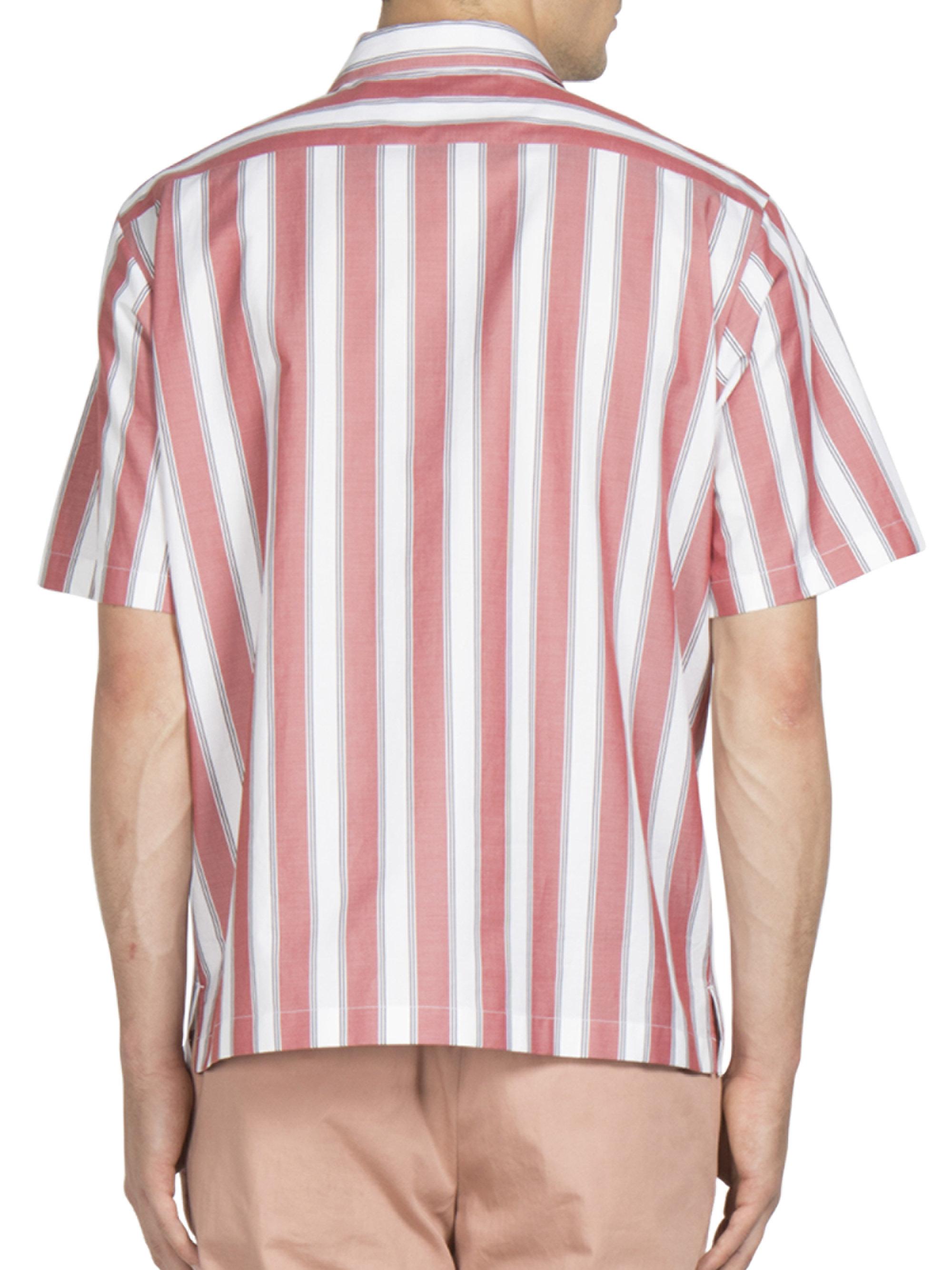 Stella McCartney Short Sleeve Striped Shirt in Pink for Men - Lyst
