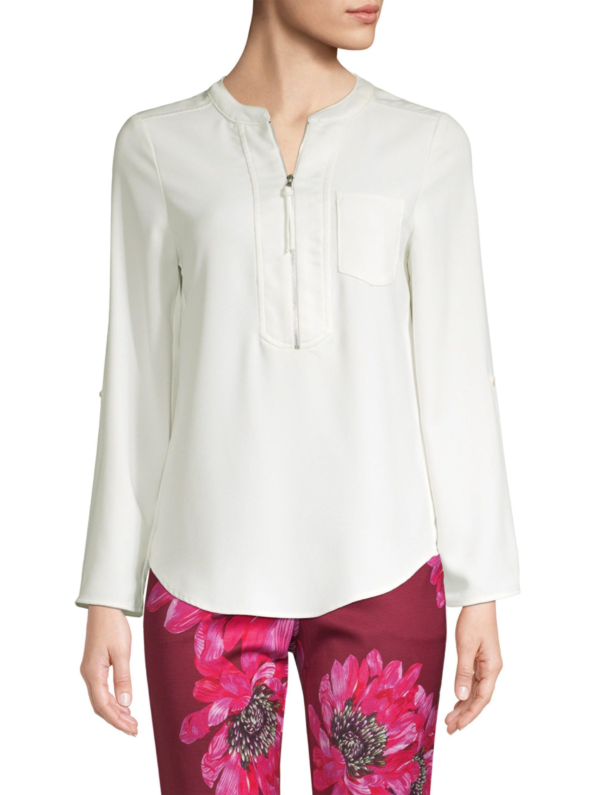 zip front blouse uk