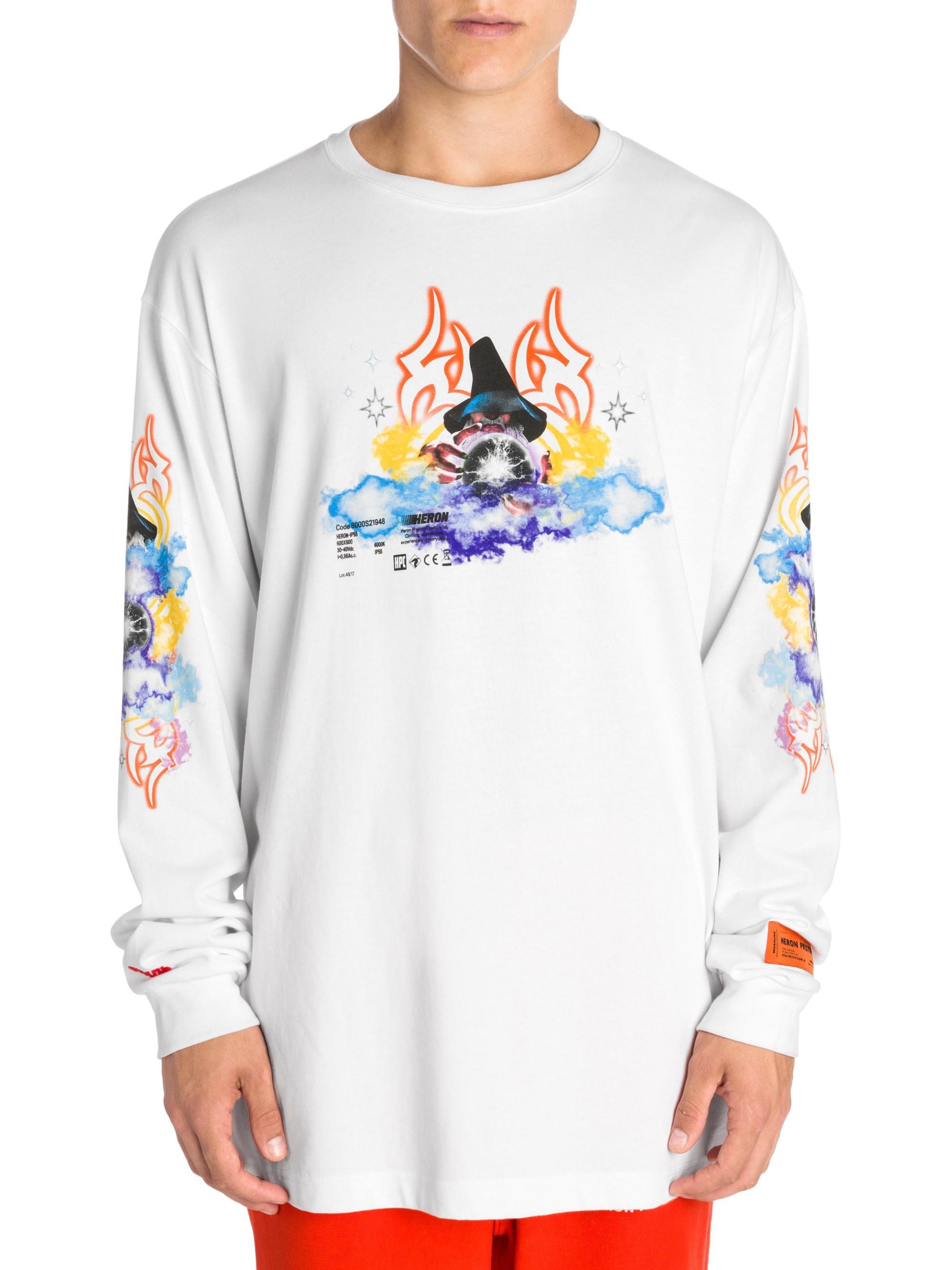 heron preston white long sleeve