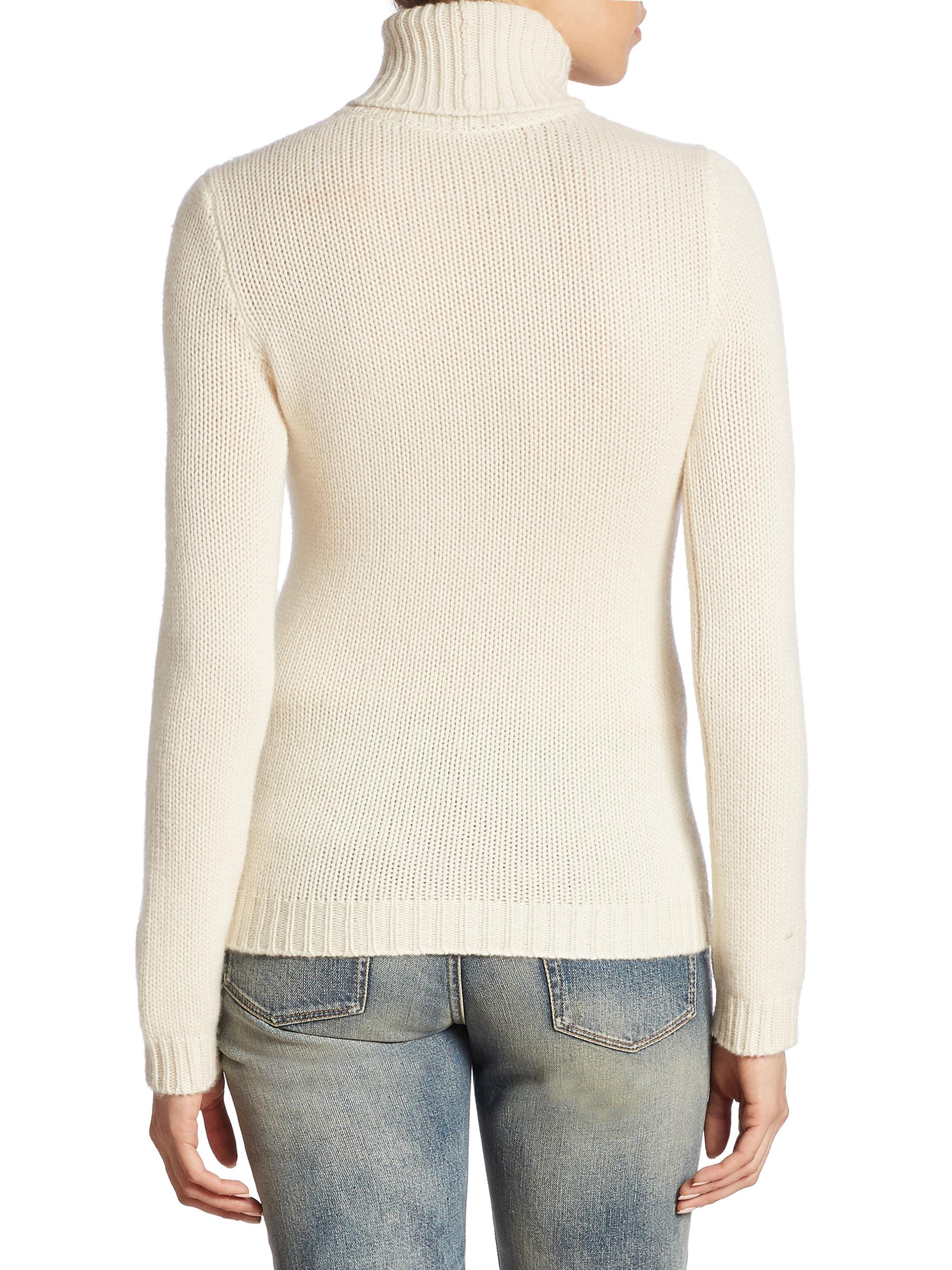 Lyst - Ralph Lauren Collection Iconic Flag Cashmere Turtleneck Sweater ...