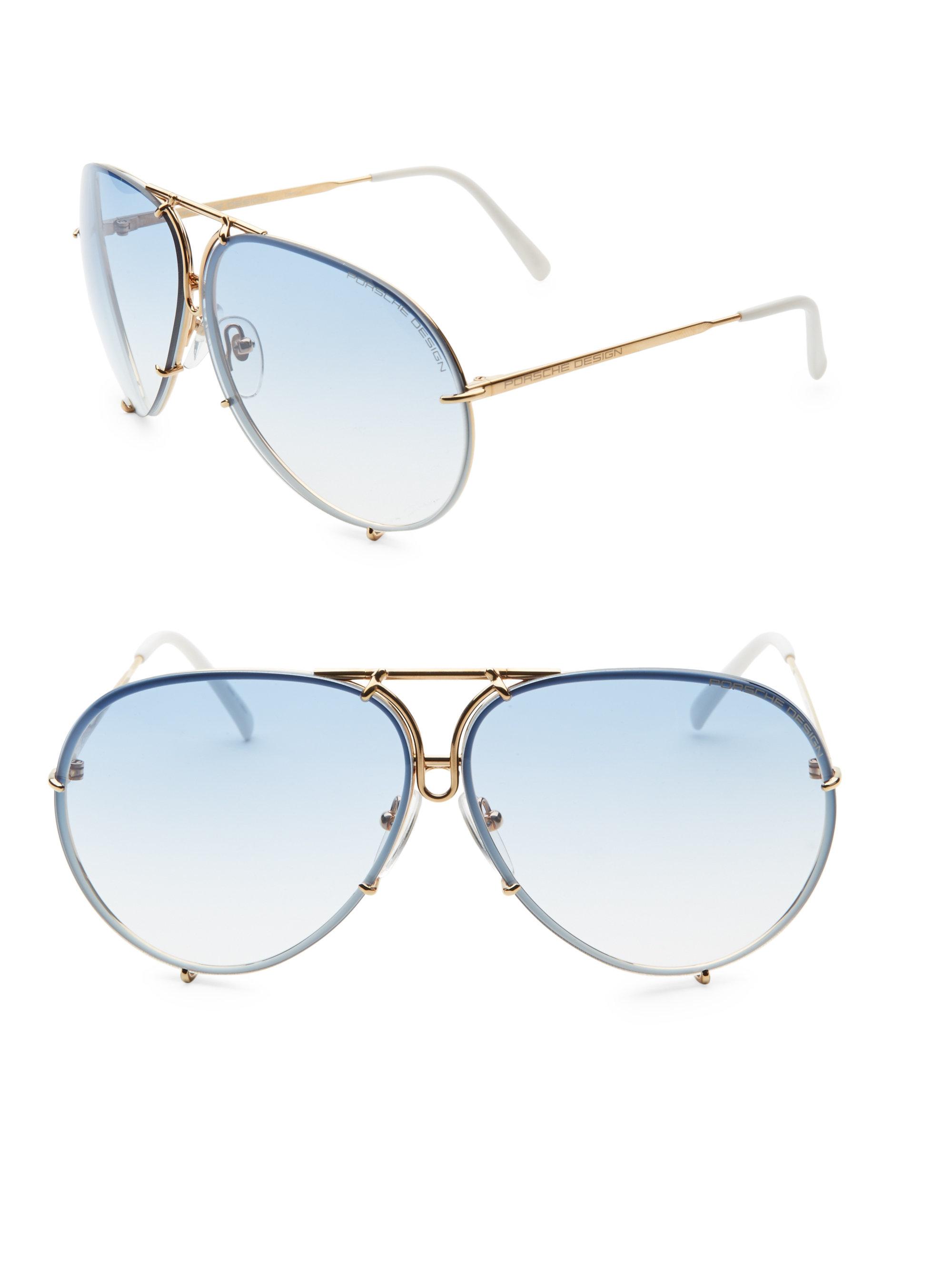 Lyst - Porsche Design P847 Aviator Gradient Sunglasses in Blue for Men