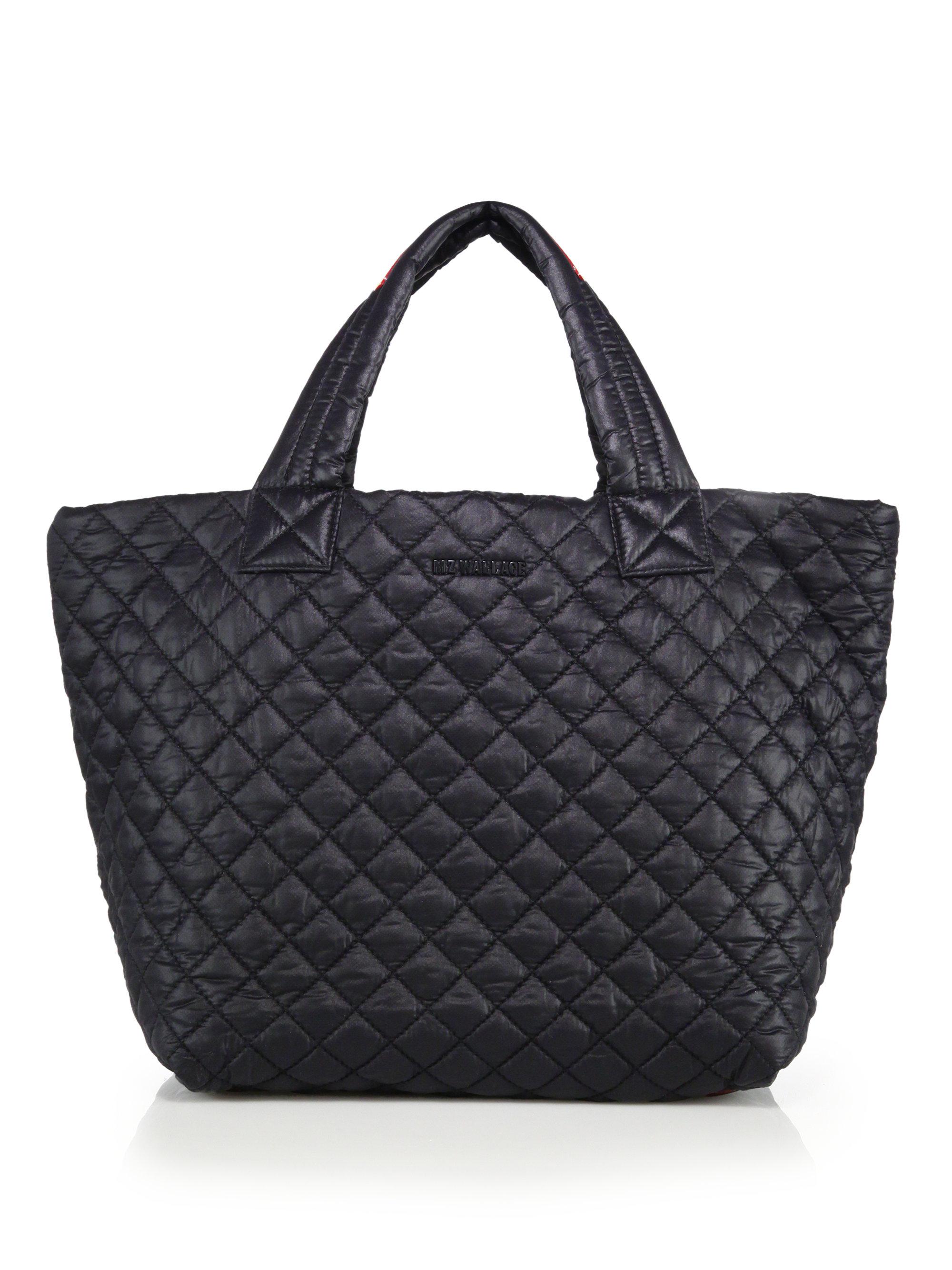 MZ Wallace Metro Small Quilted Nylon Tote in Black - Lyst