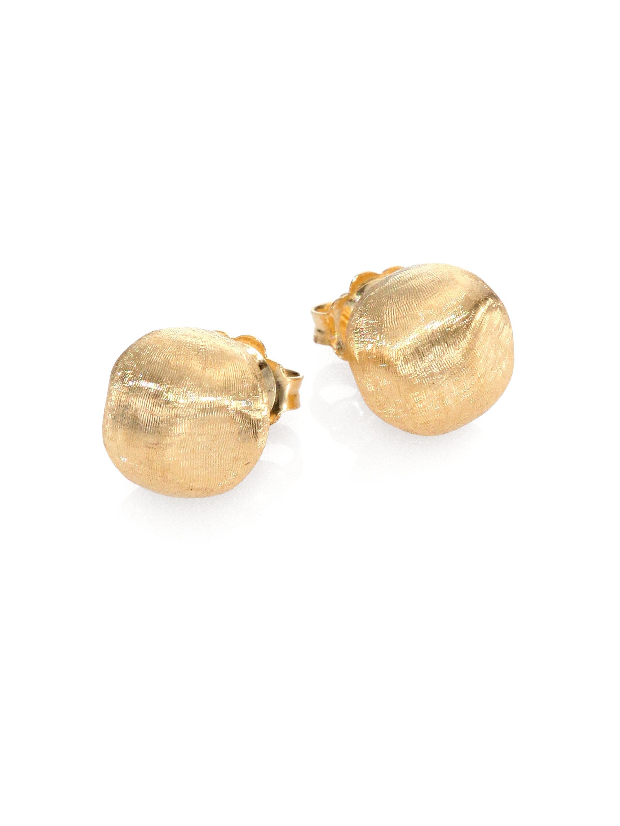 Lyst Marco Bicego Africa 18k Yellow Gold Ball Stud Earrings In Gallery