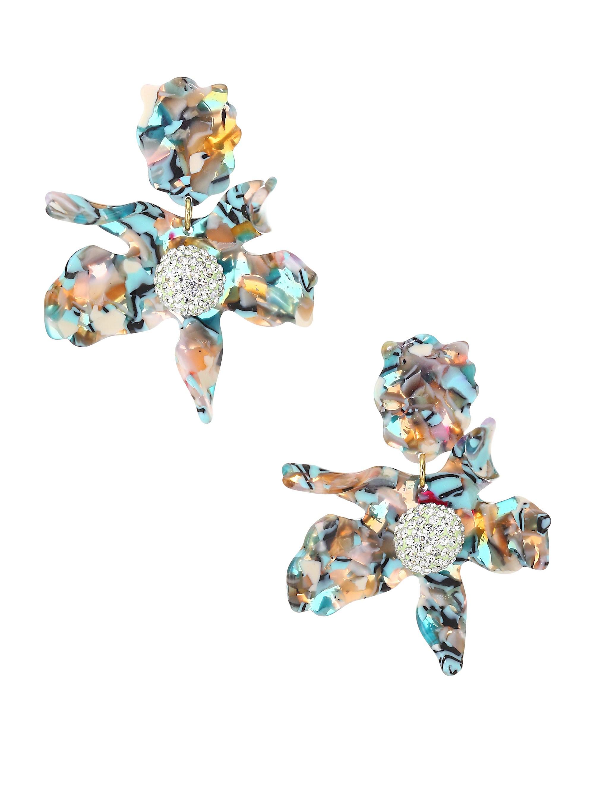 Lyst - Lele Sadoughi 14k Goldplated & Crystal Lily Clip-on Earrings