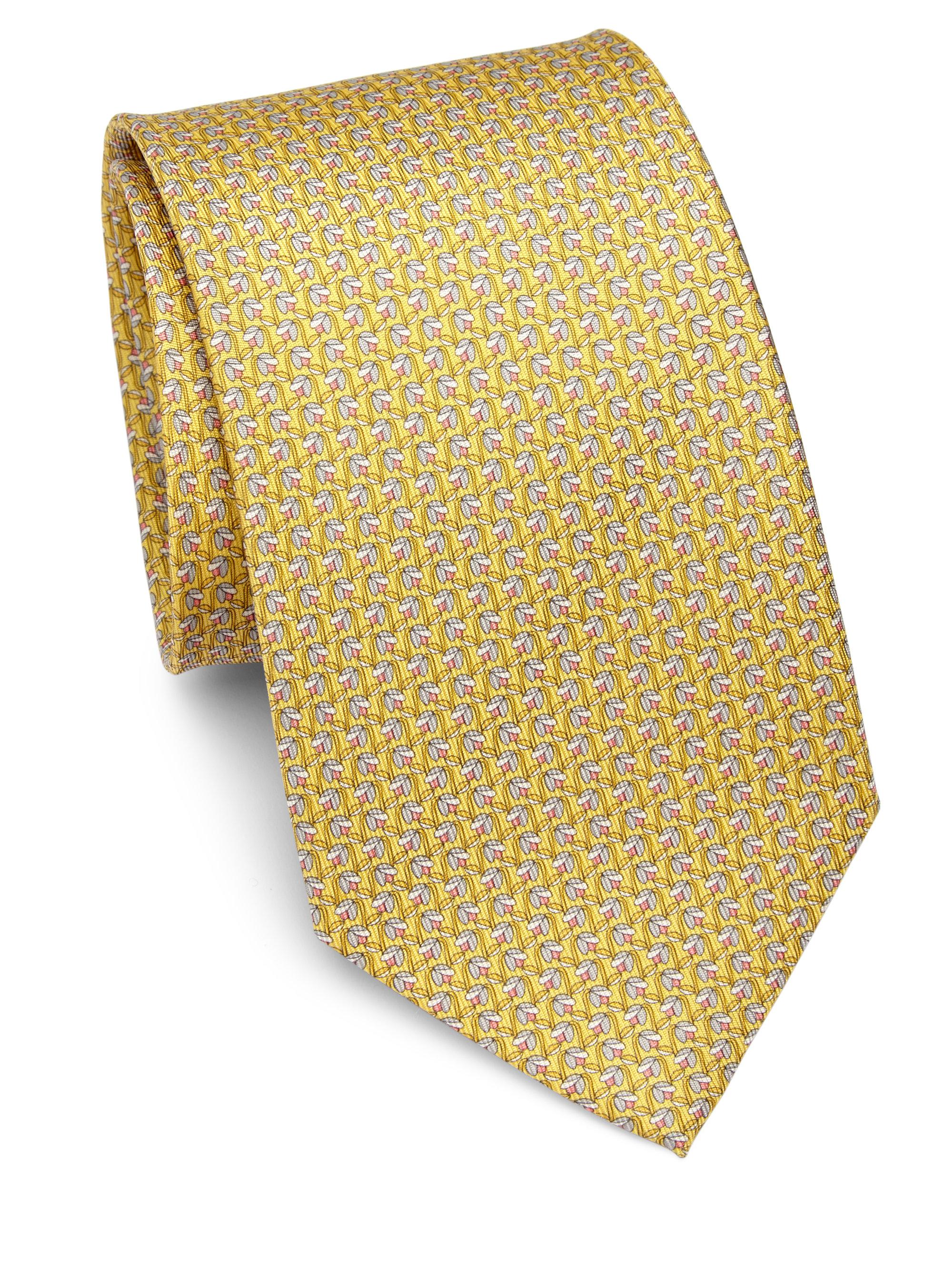yellow ferragamo tie
