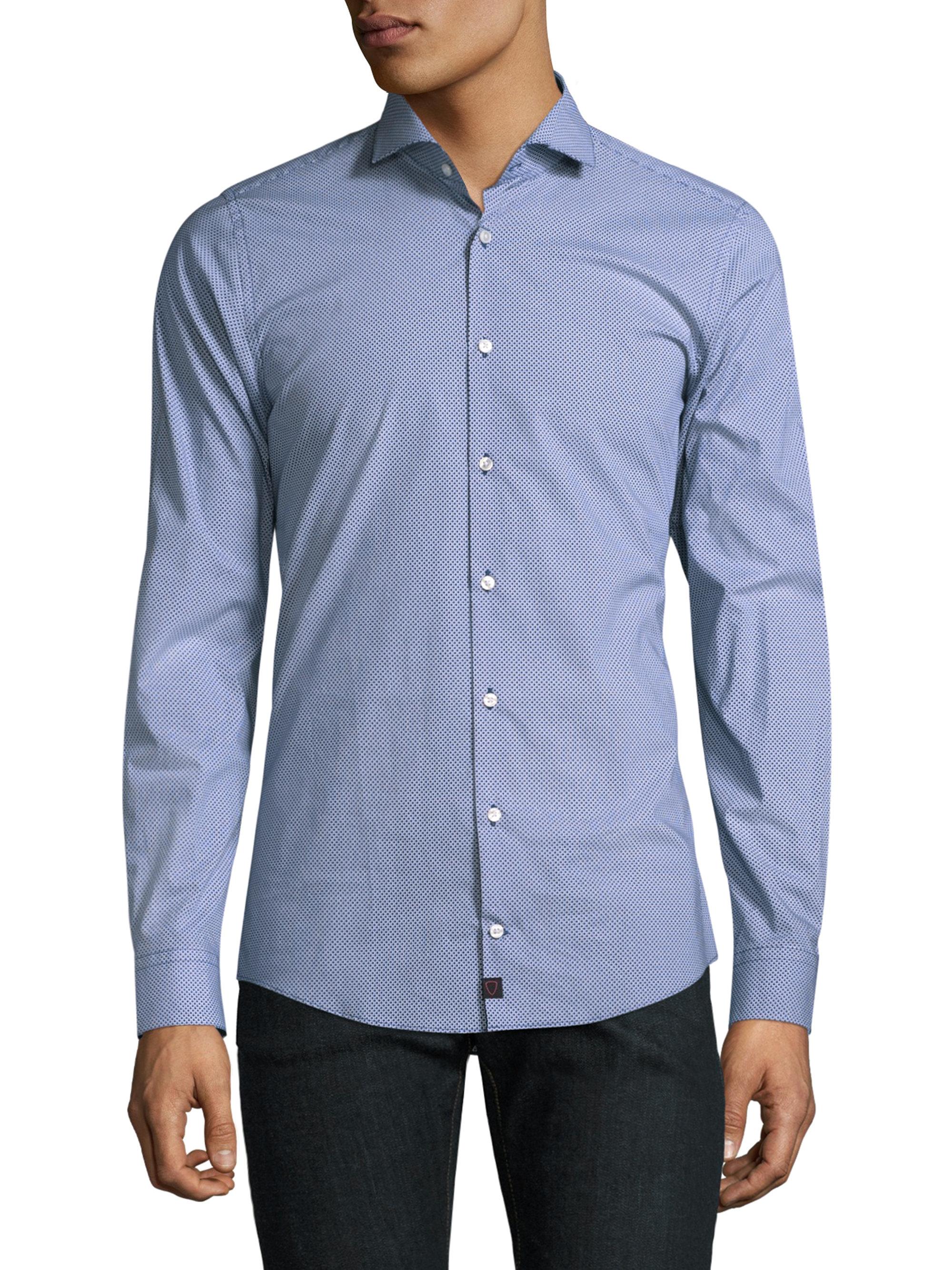 Lyst - Strellson Adrian Cotton Casual Button-down Shirt in Blue for Men