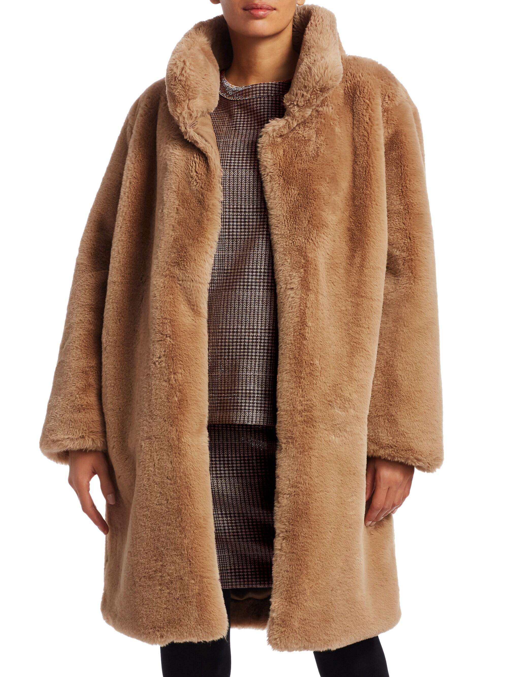 Akris Punto Women's Faux-fur Teddy Coat - Camel in Natural ...