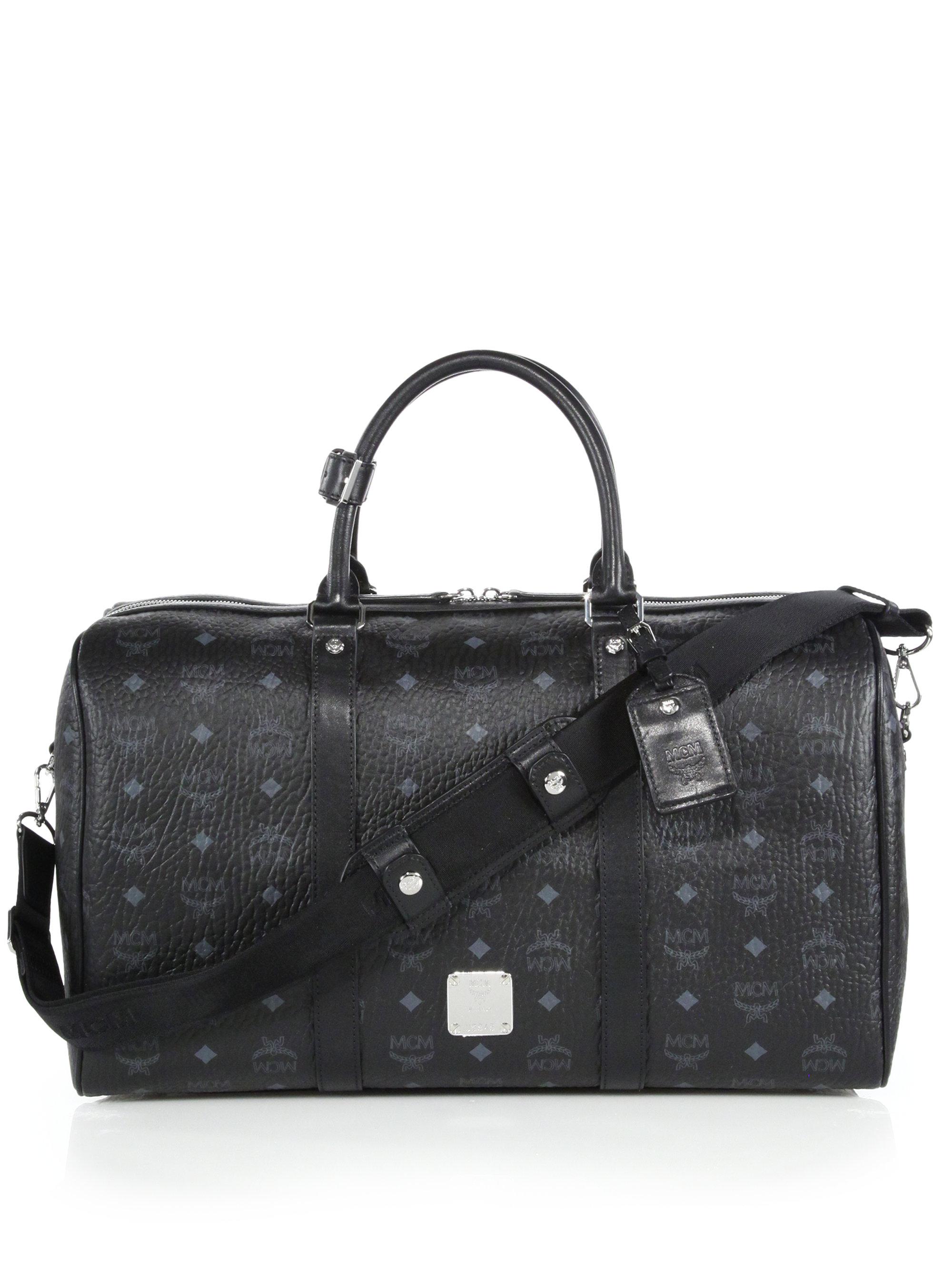 MCM Visetos Weekender Bag In Black For Men - Lyst