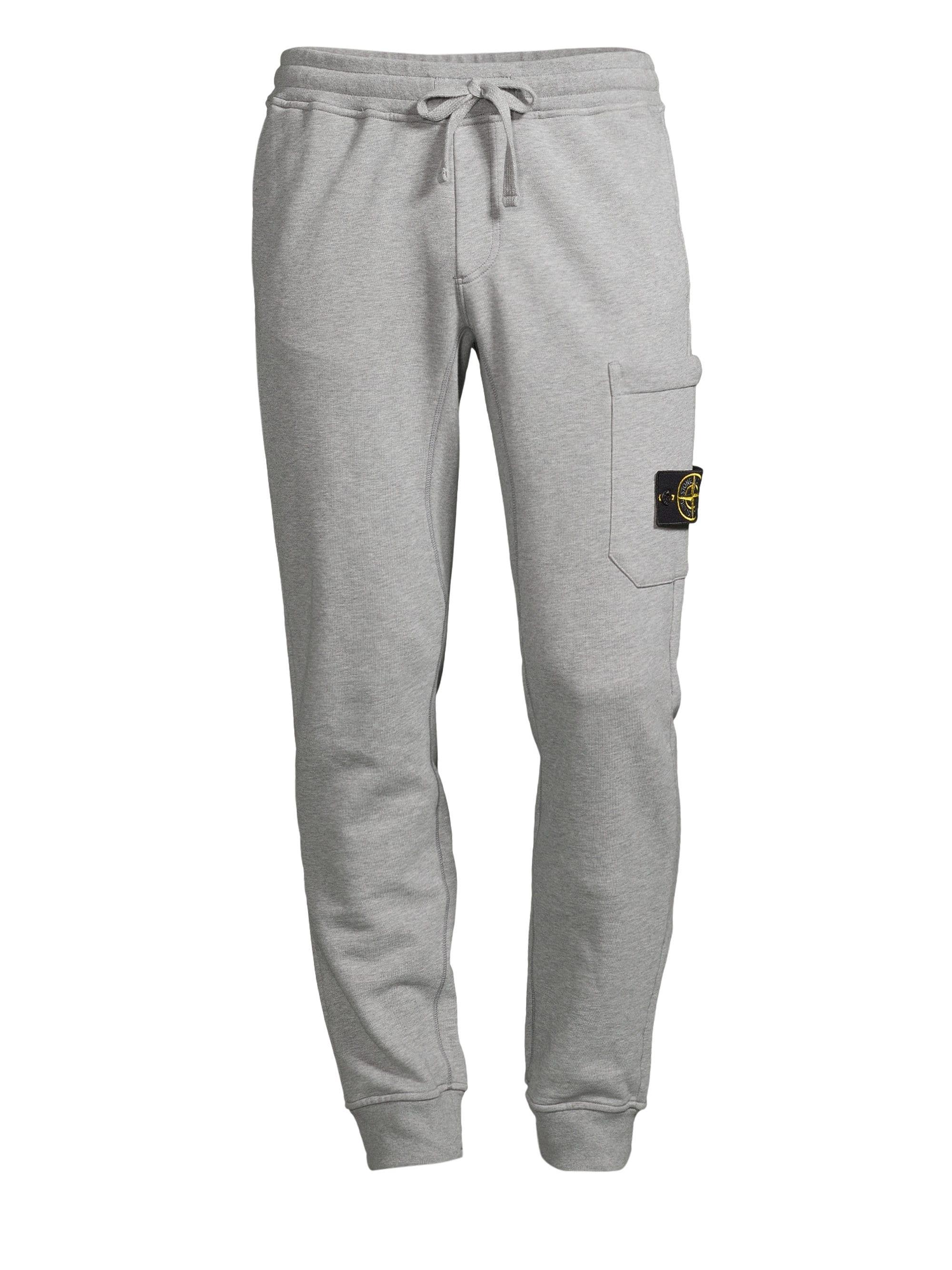 mens black stone island joggers