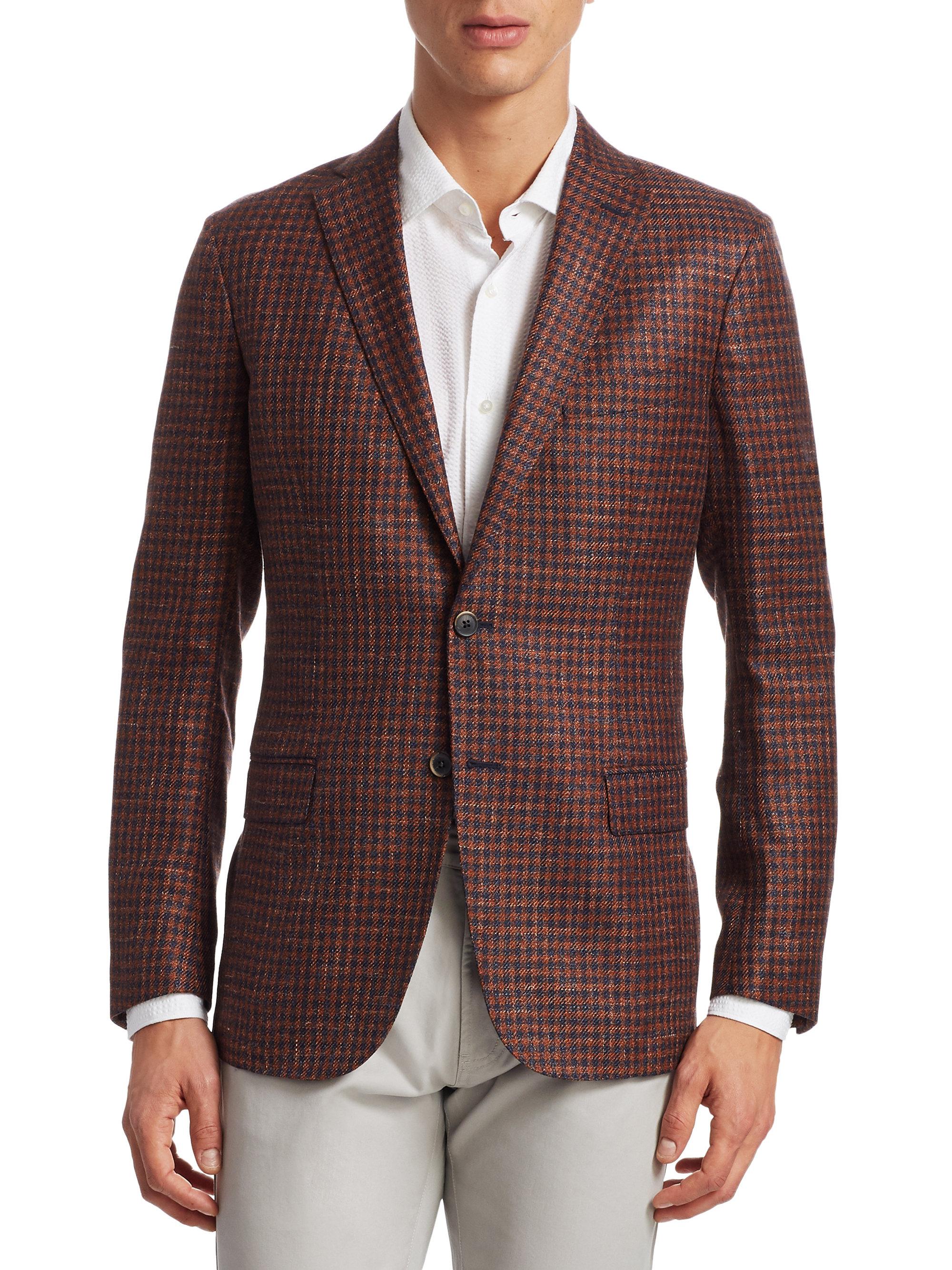 Lyst Saks Fifth Avenue Collection Wool Houndstooth Sportcoat for Men