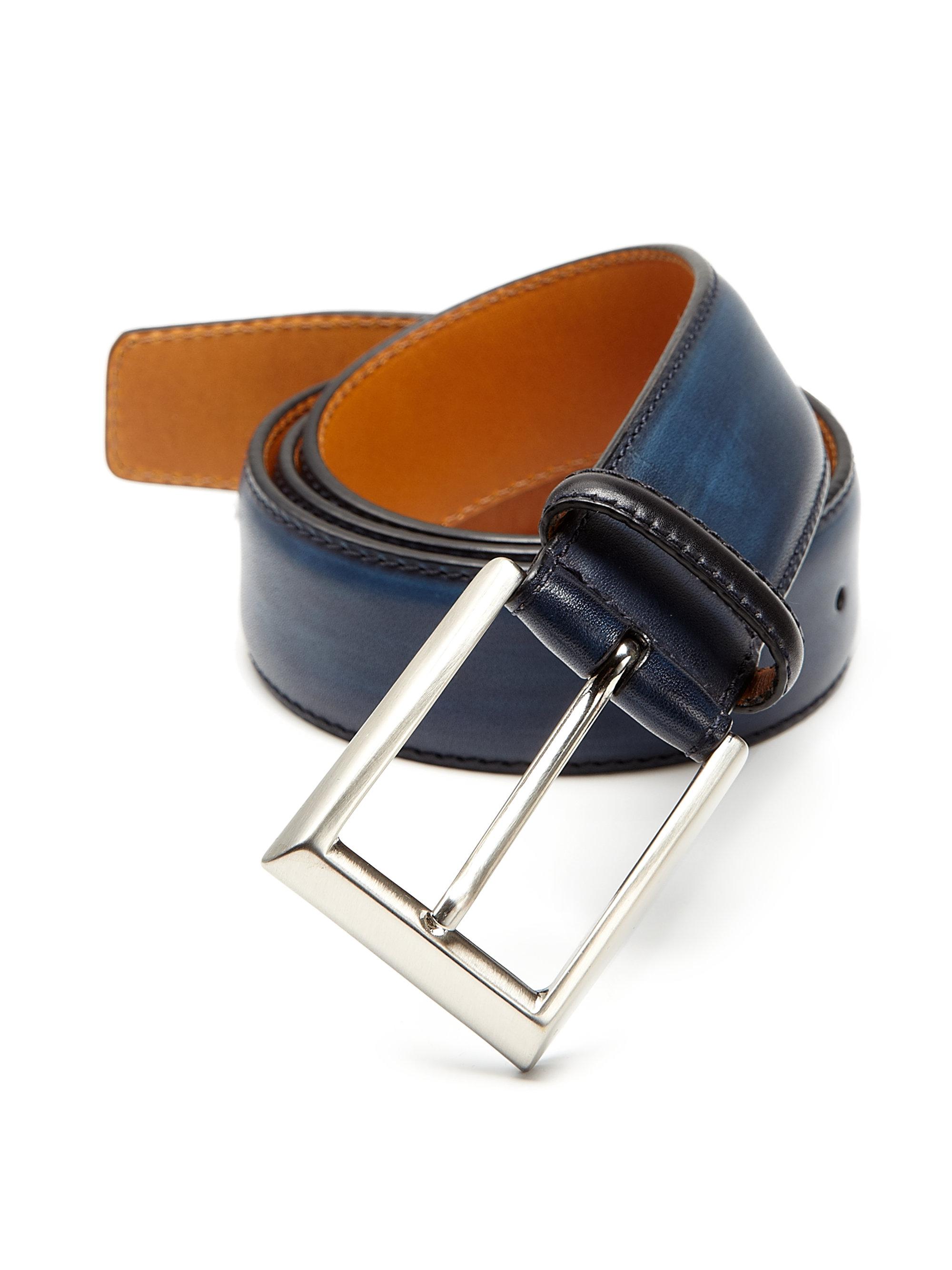 Lyst - Saks Fifth Avenue Saks Fifth Avenue By Magnanni Leather Belt in Blue for Men