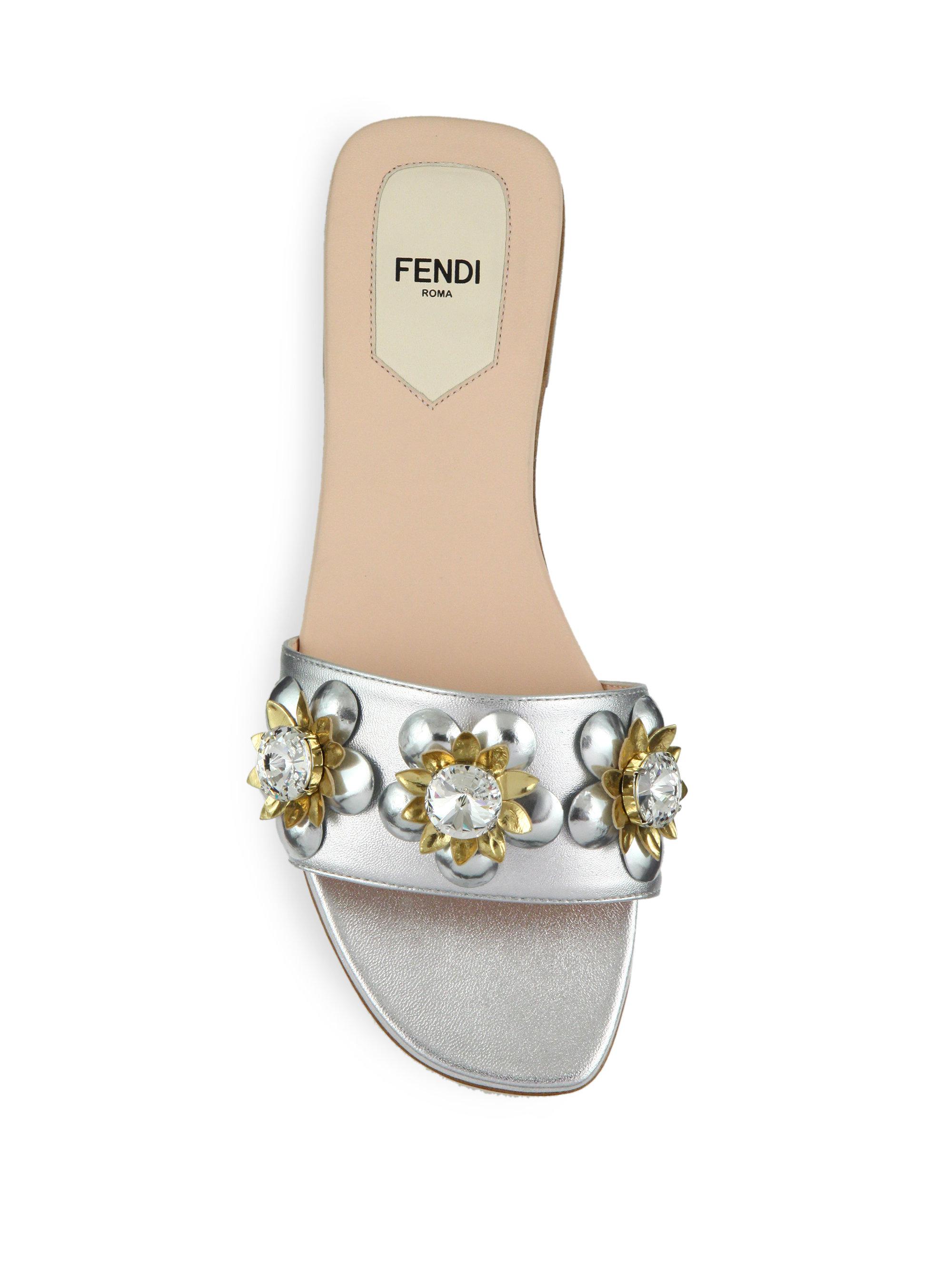 women's jeweled slides