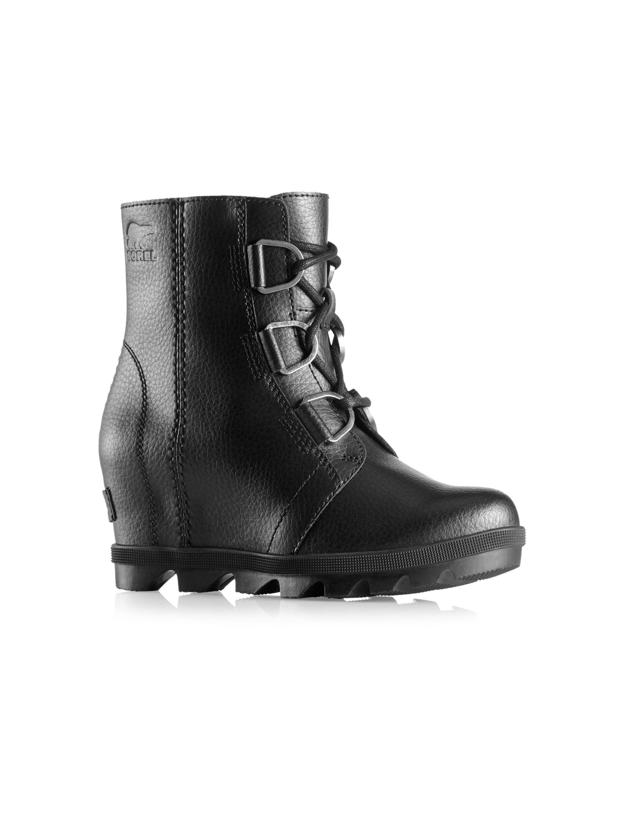 sorel joan of arctic wedge boot black