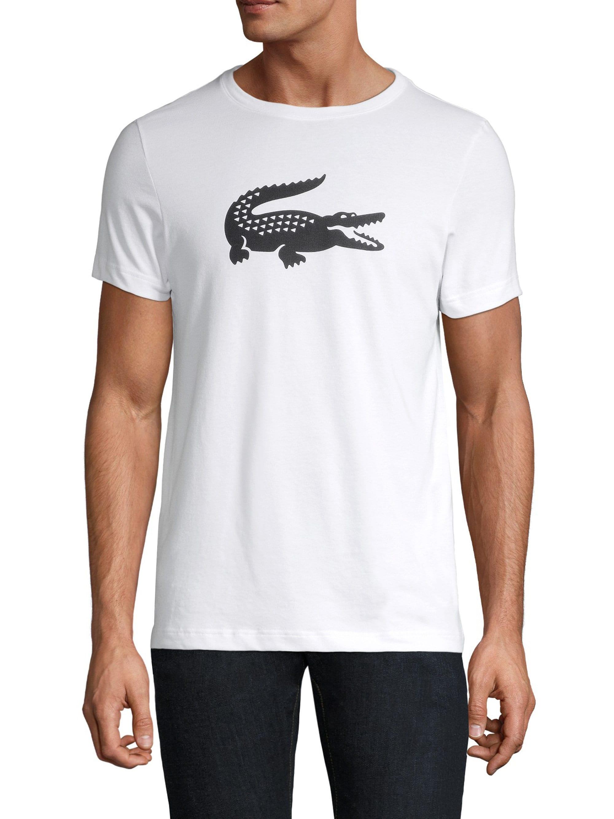 Lyst - Lacoste Big Croc Sport Tee in White for Men