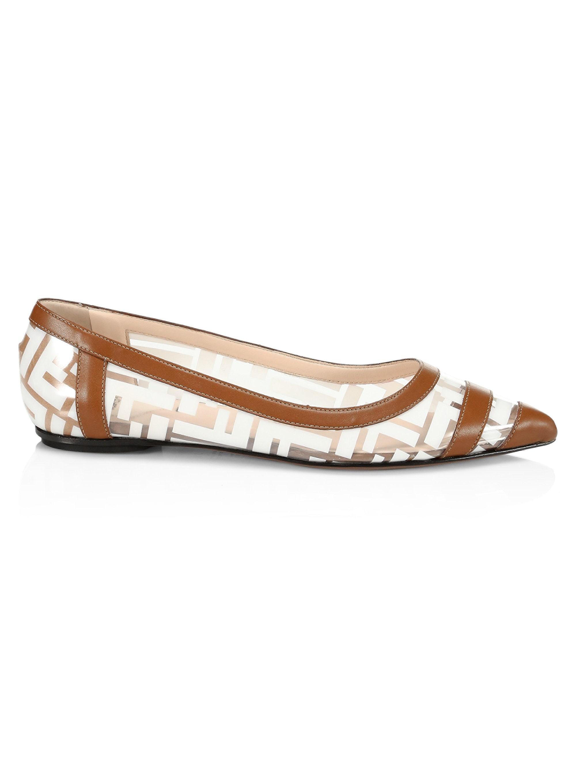 fendi logo flats