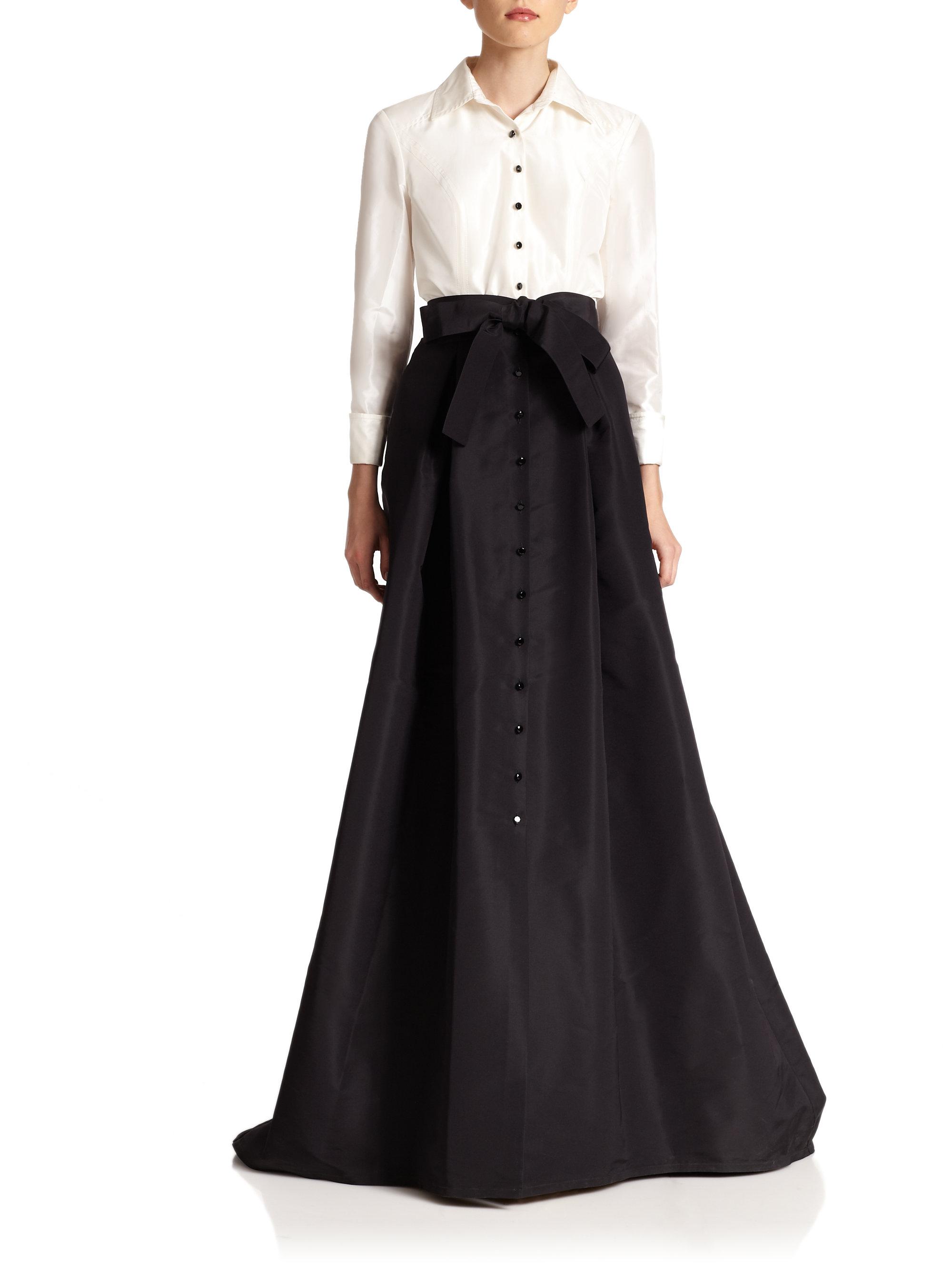 Lyst - Carolina Herrera Icon Collection Silk Taffeta Trench Gown in Black