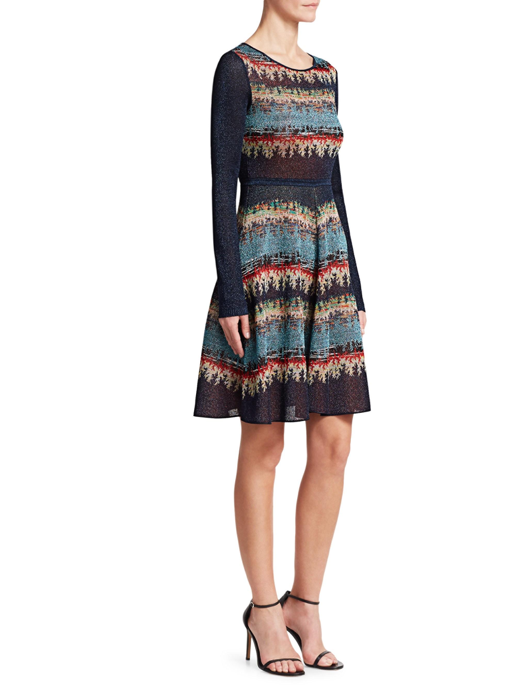 missoni long sleeve maxi dress