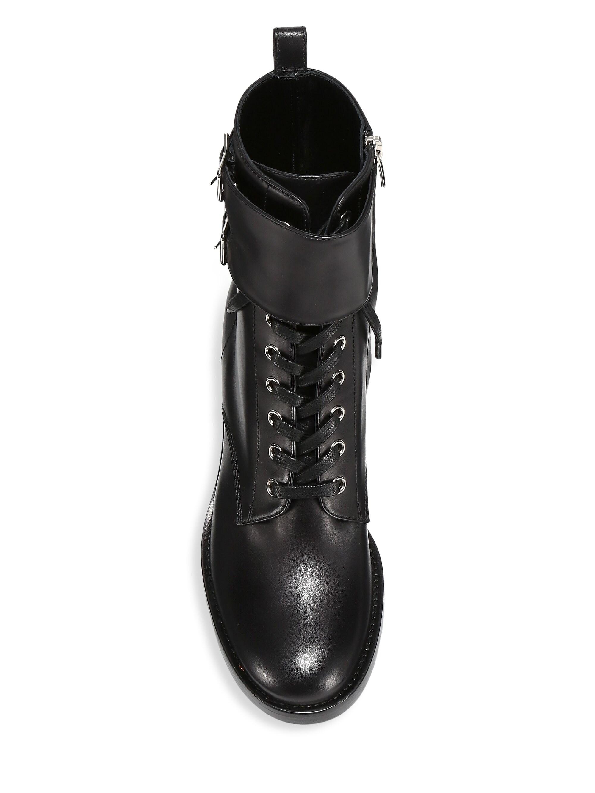 block heel combat boot