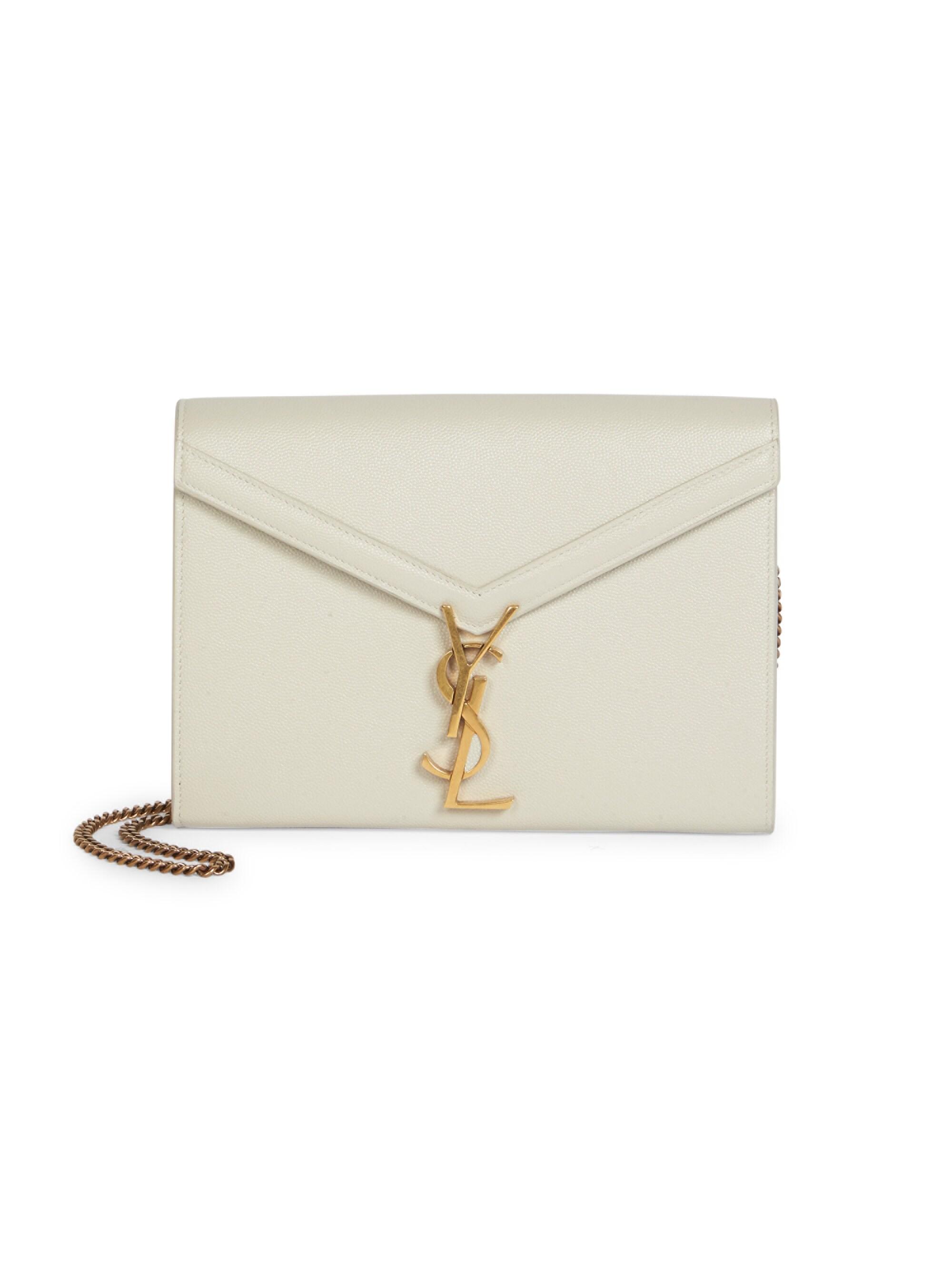 cassandre ysl monogram leather wallet on chain