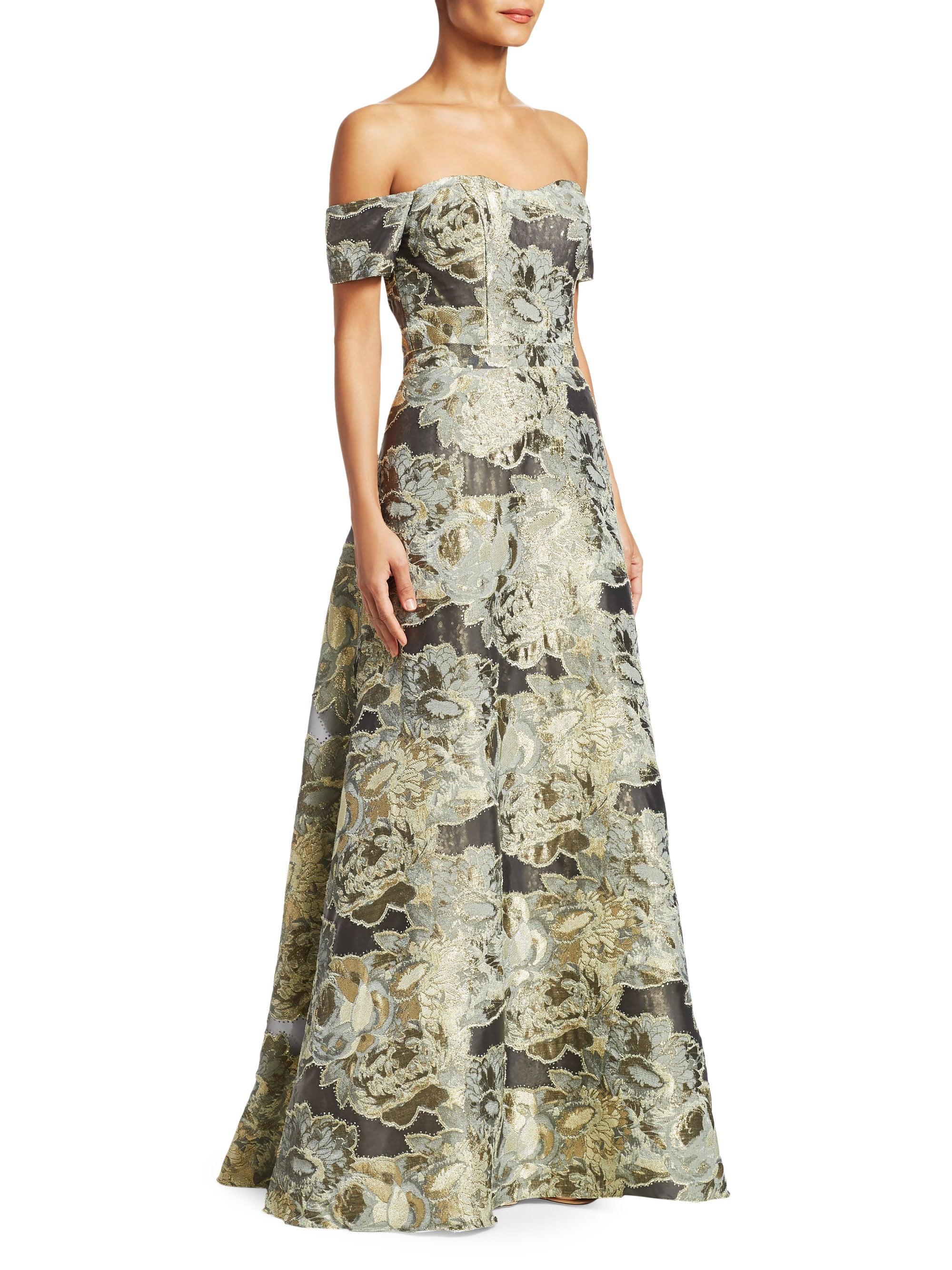 rene ruiz metallic gown