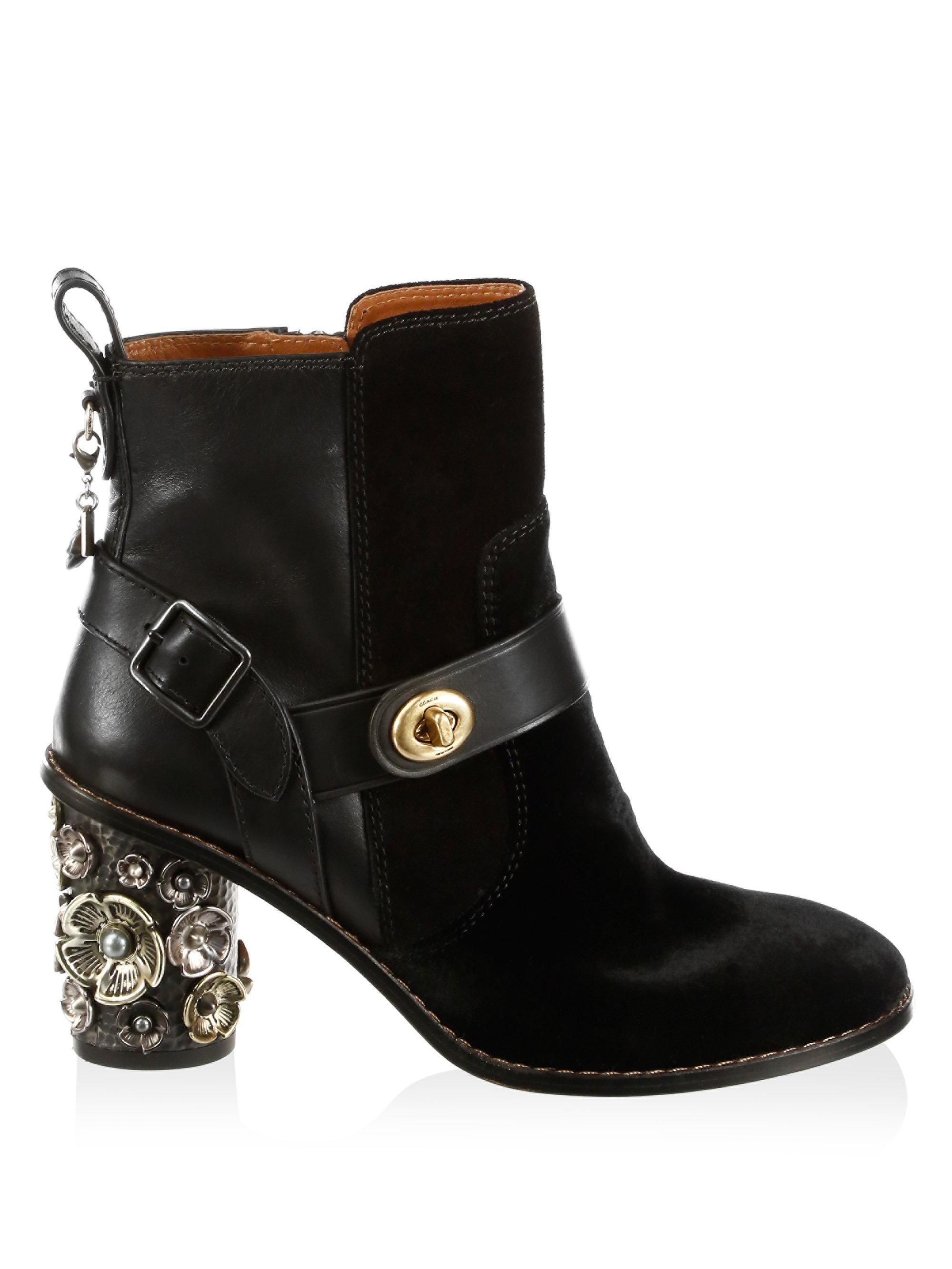 moto bootie heel