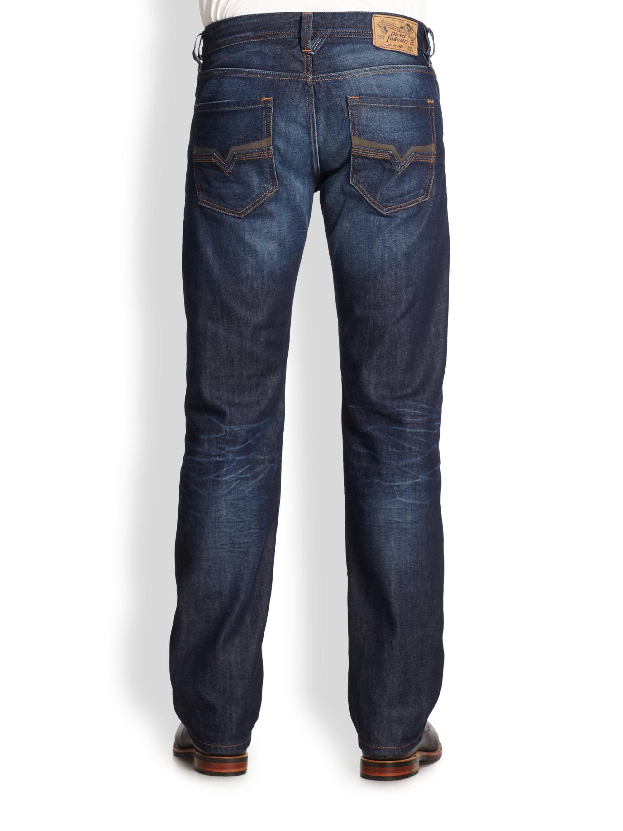 DIESEL Larkee Regular-Fit Straight-Leg Denim Jeans in Blue for Men - Lyst