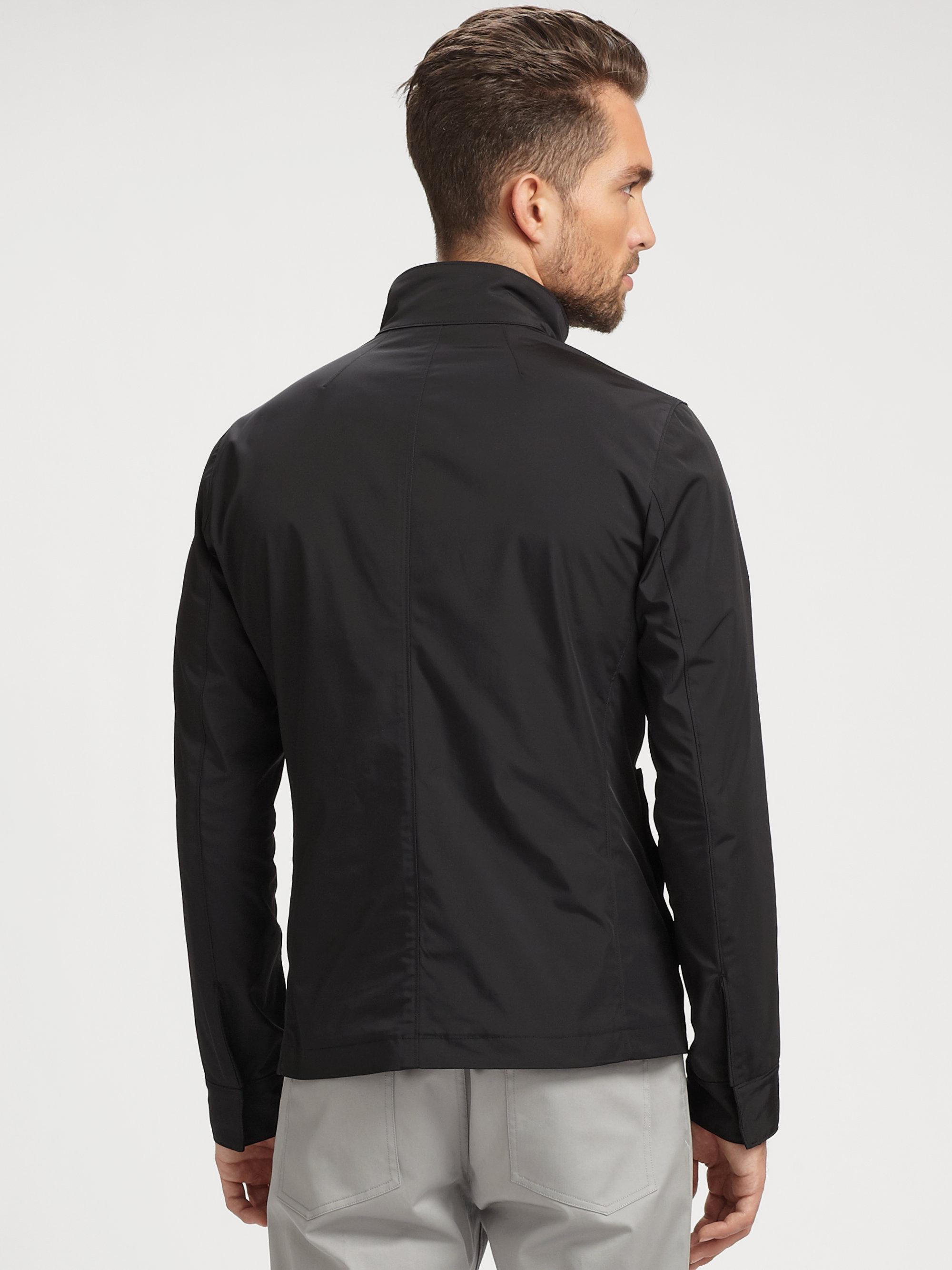 Theory Yost Fuel Twill Jacket in Black for Men Lyst