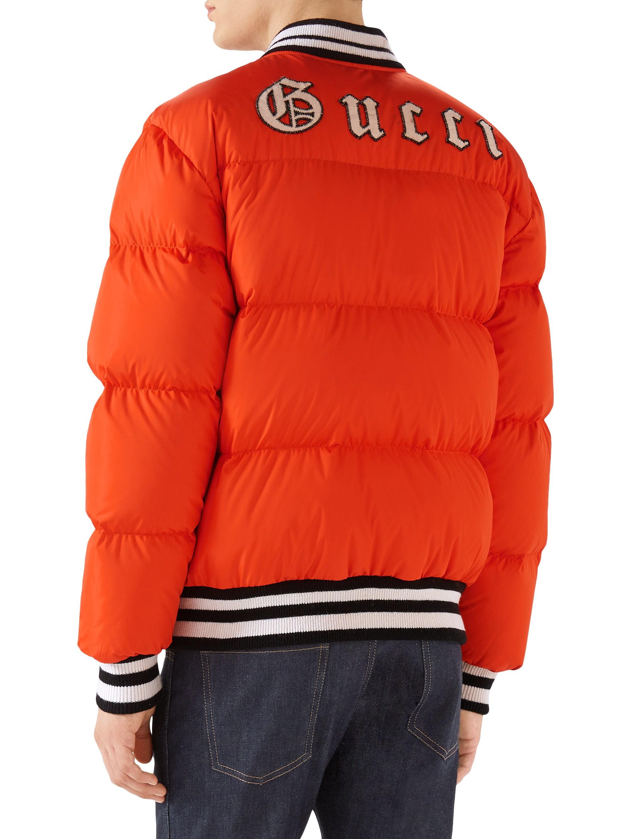 Gucci Men's Bomber Jacket With Ny Yankeestm Patch in Yellow & Orange ...