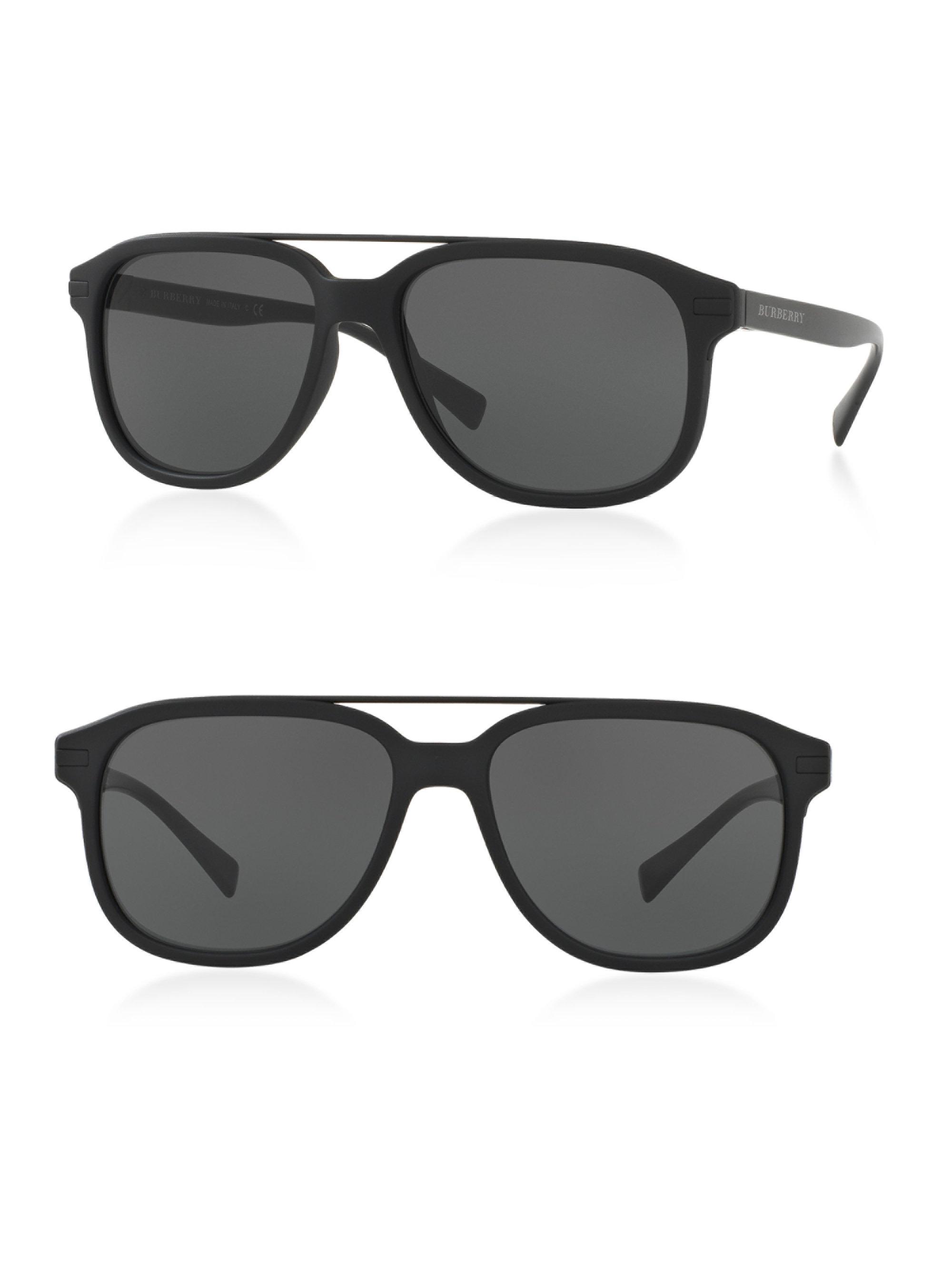 Lyst - Burberry 58mm Square Sunglasses in Black for Men