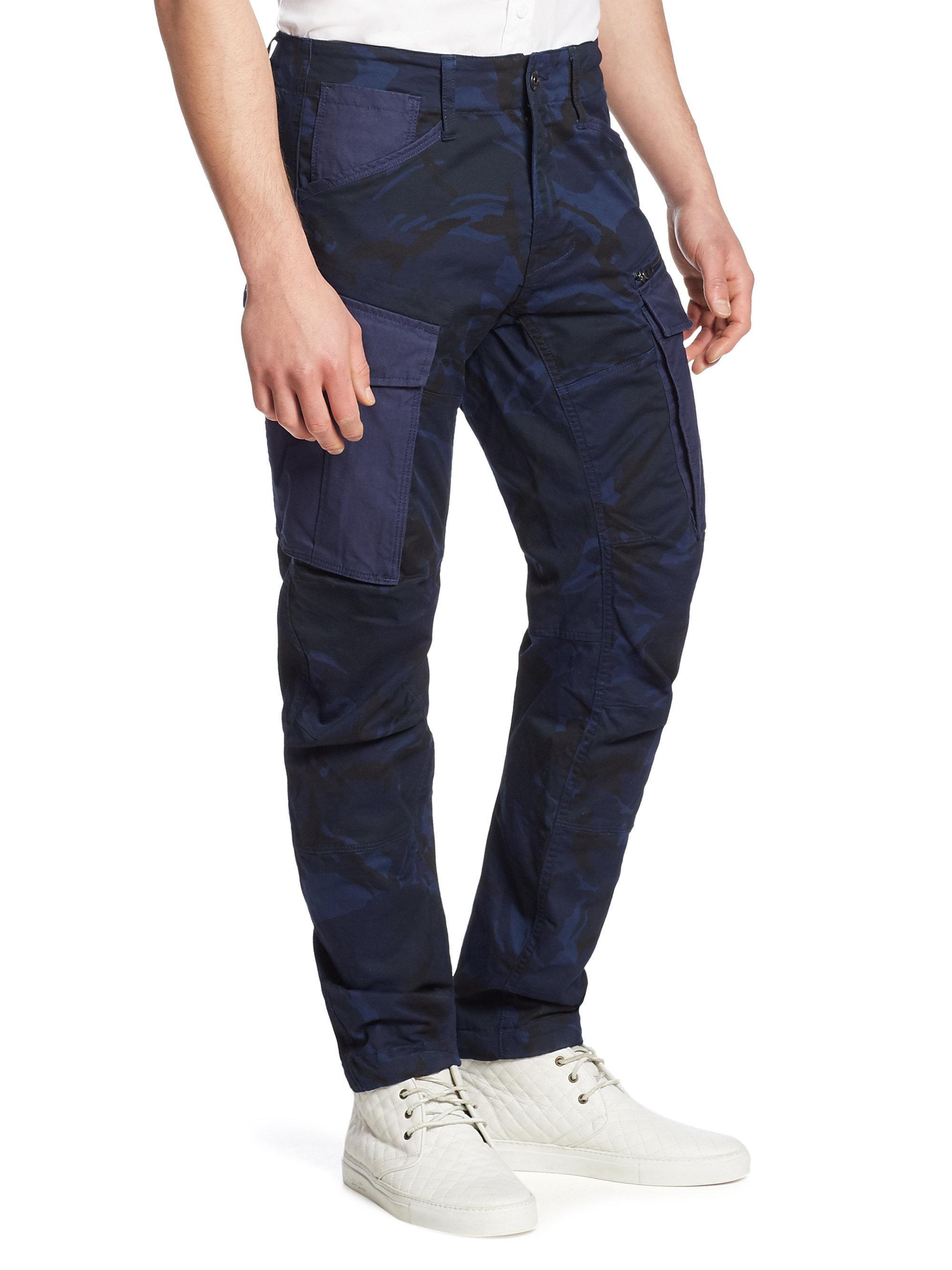 Lyst - G-Star Raw Rovic Camo Cargo Pants in Blue for Men