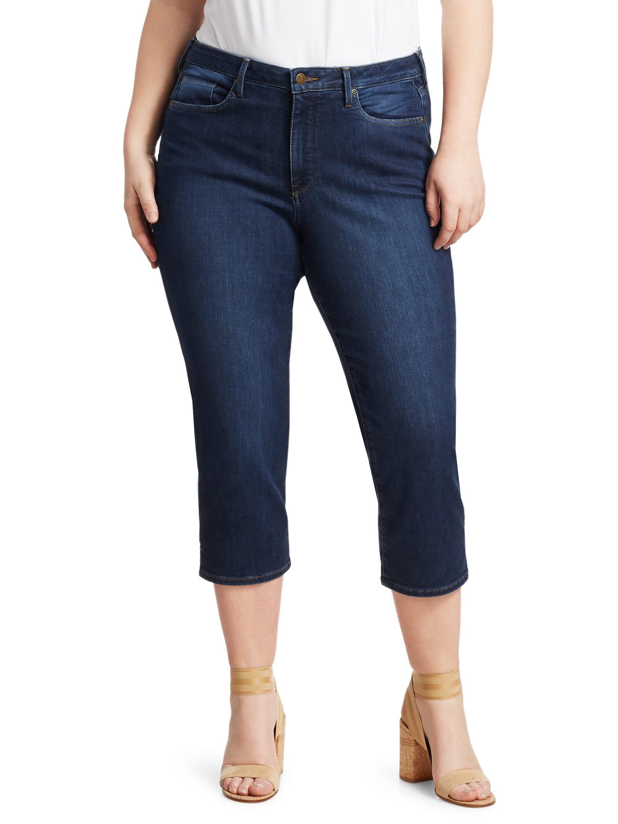 NYDJ Capri Side Slit Jeans in Blue - Lyst