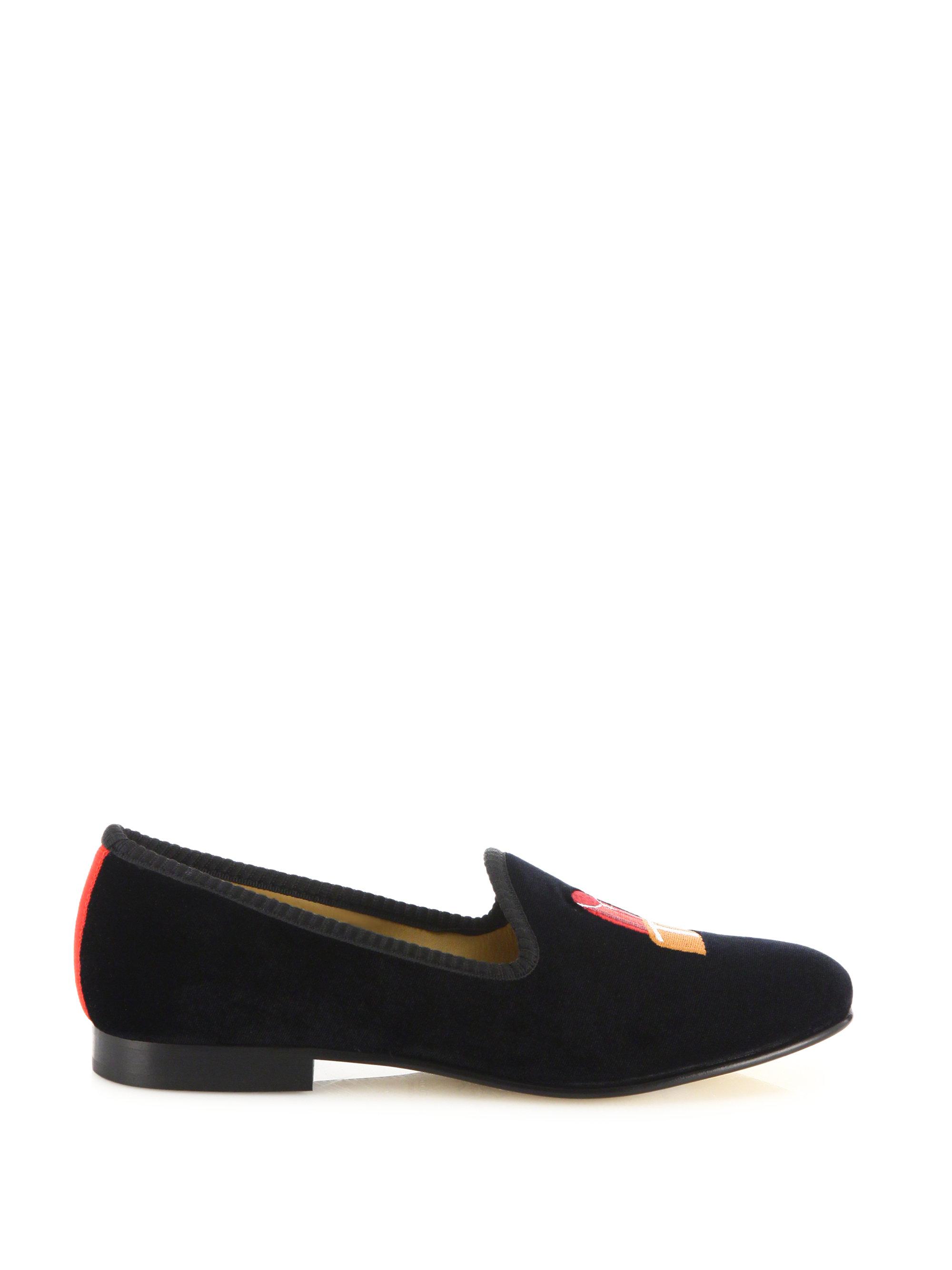 Lyst - Del Toro Lipstick Kiss Velvet Smoking Loafers in Black Del Toro - Black Lipstick Kiss Velvet Smoking Loafers - Lyst. View fullscreen