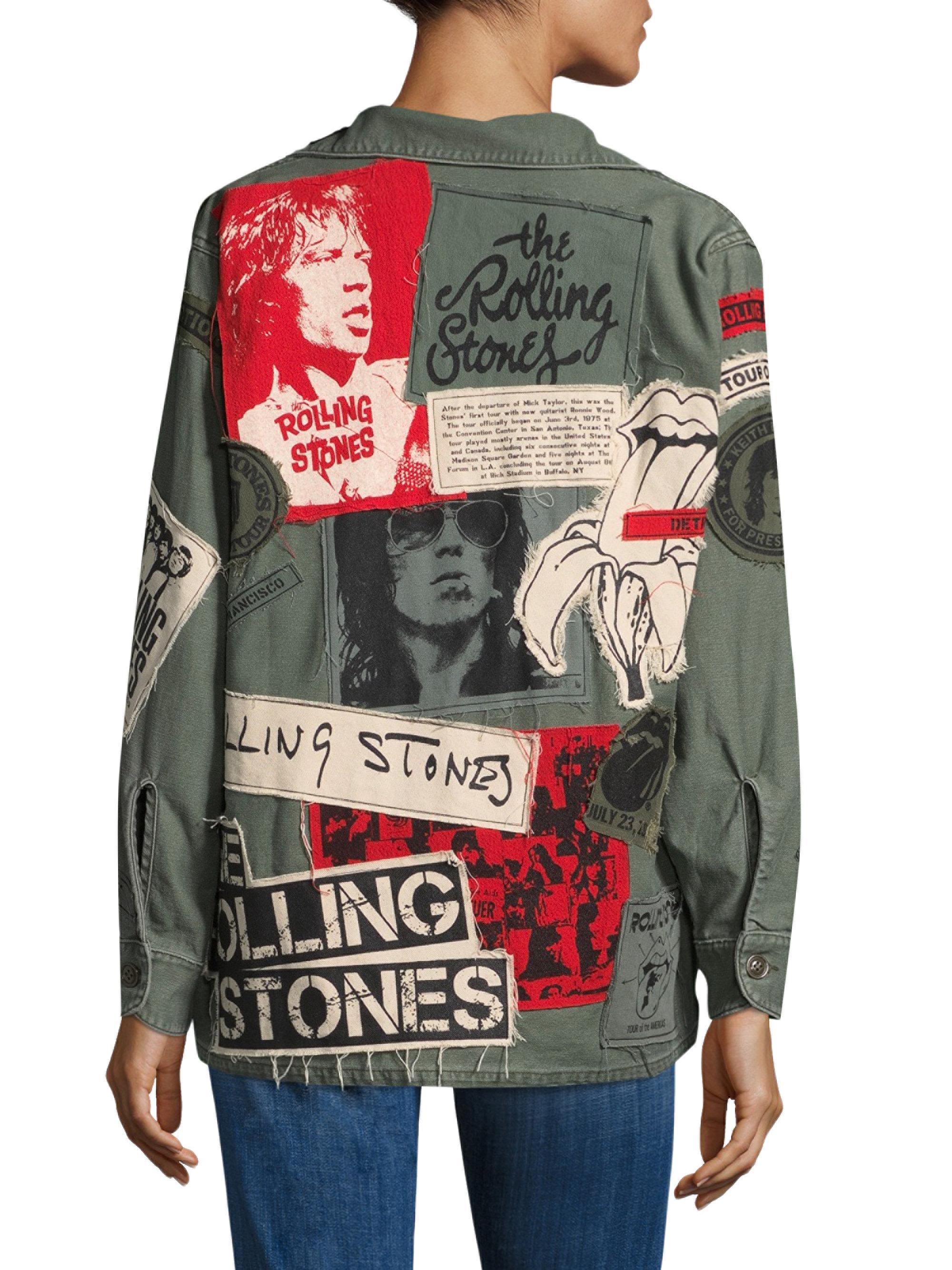 Lyst Madeworn Stones Sticky Fingers Cotton Jacket In Green View Fullscreen