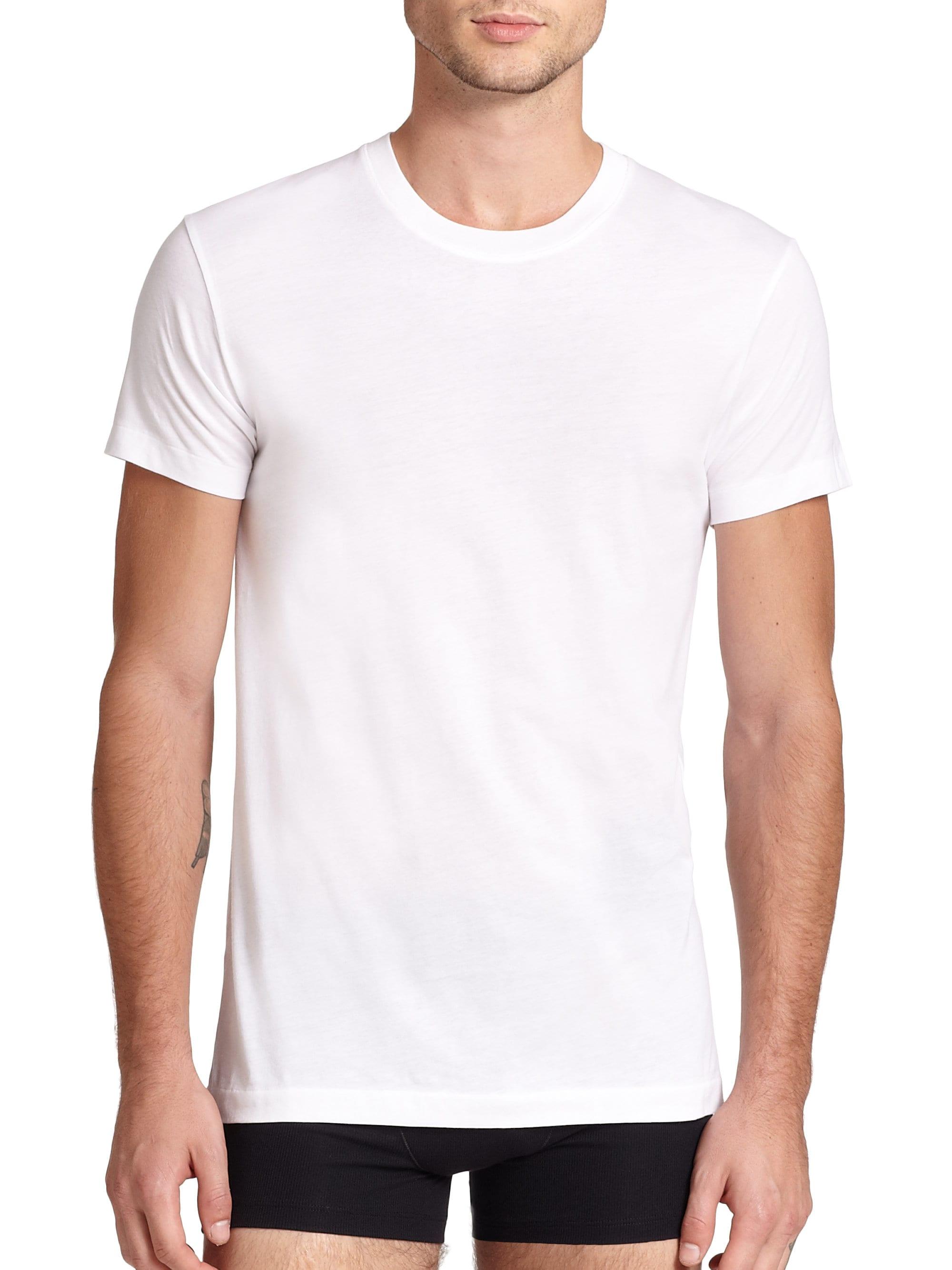 Lyst - 2xist Pima Cotton Crewneck Tee in White for Men