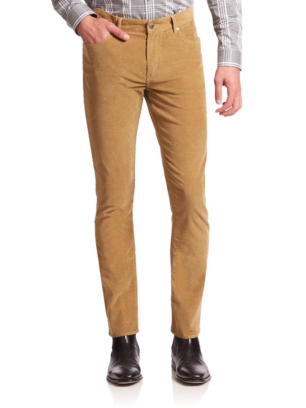 Michael kors Slim-fit Corduroy Pants for Men | Lyst