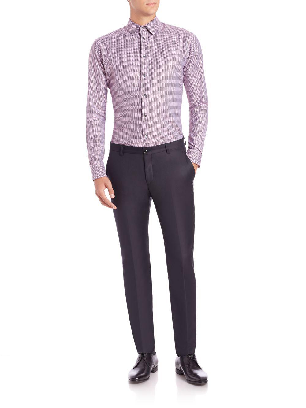Lyst Armani Wool & Cashmere Dress Pants in Blue for Men